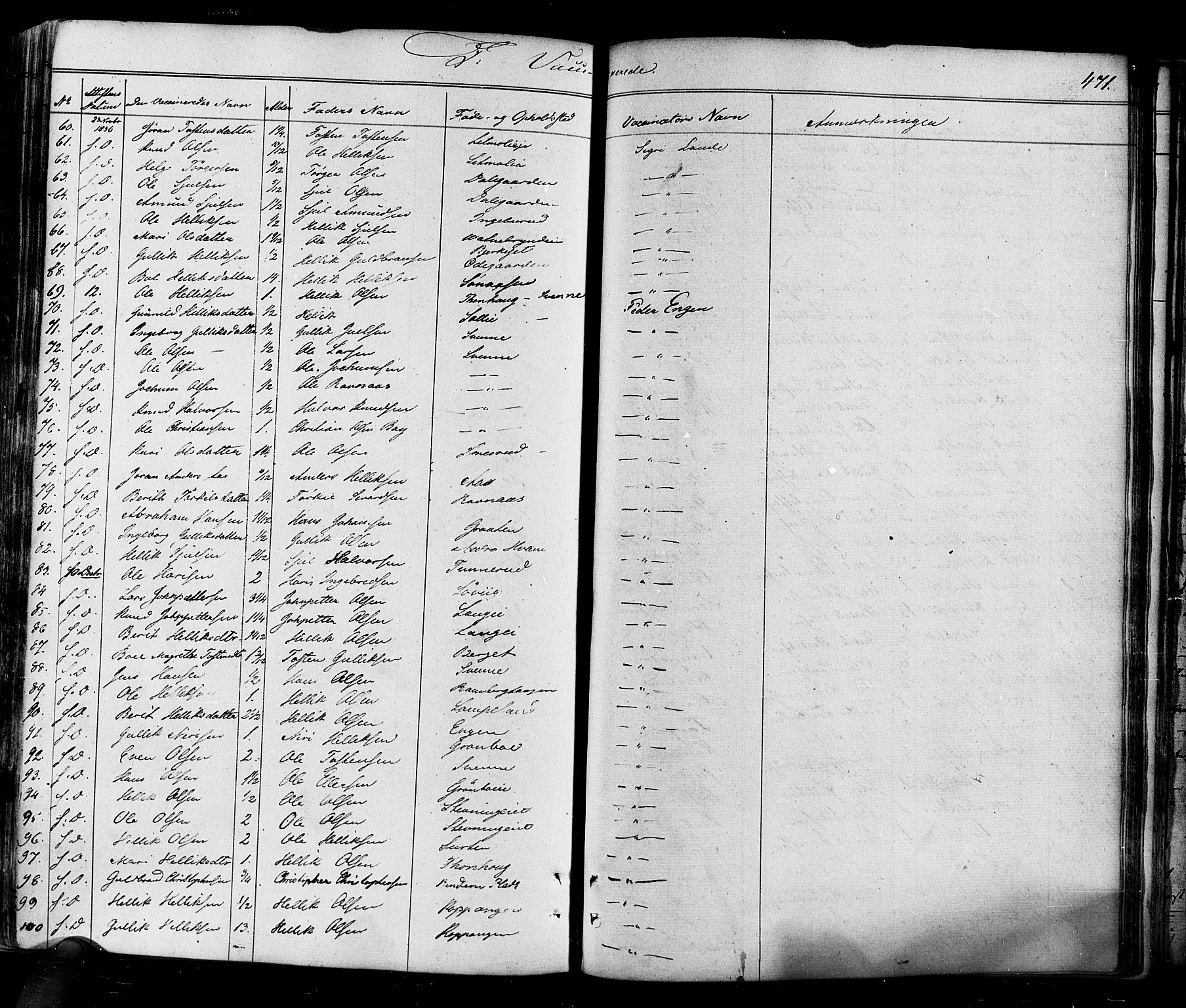 Flesberg kirkebøker, AV/SAKO-A-18/F/Fa/L0006: Parish register (official) no. I 6, 1834-1860, p. 471