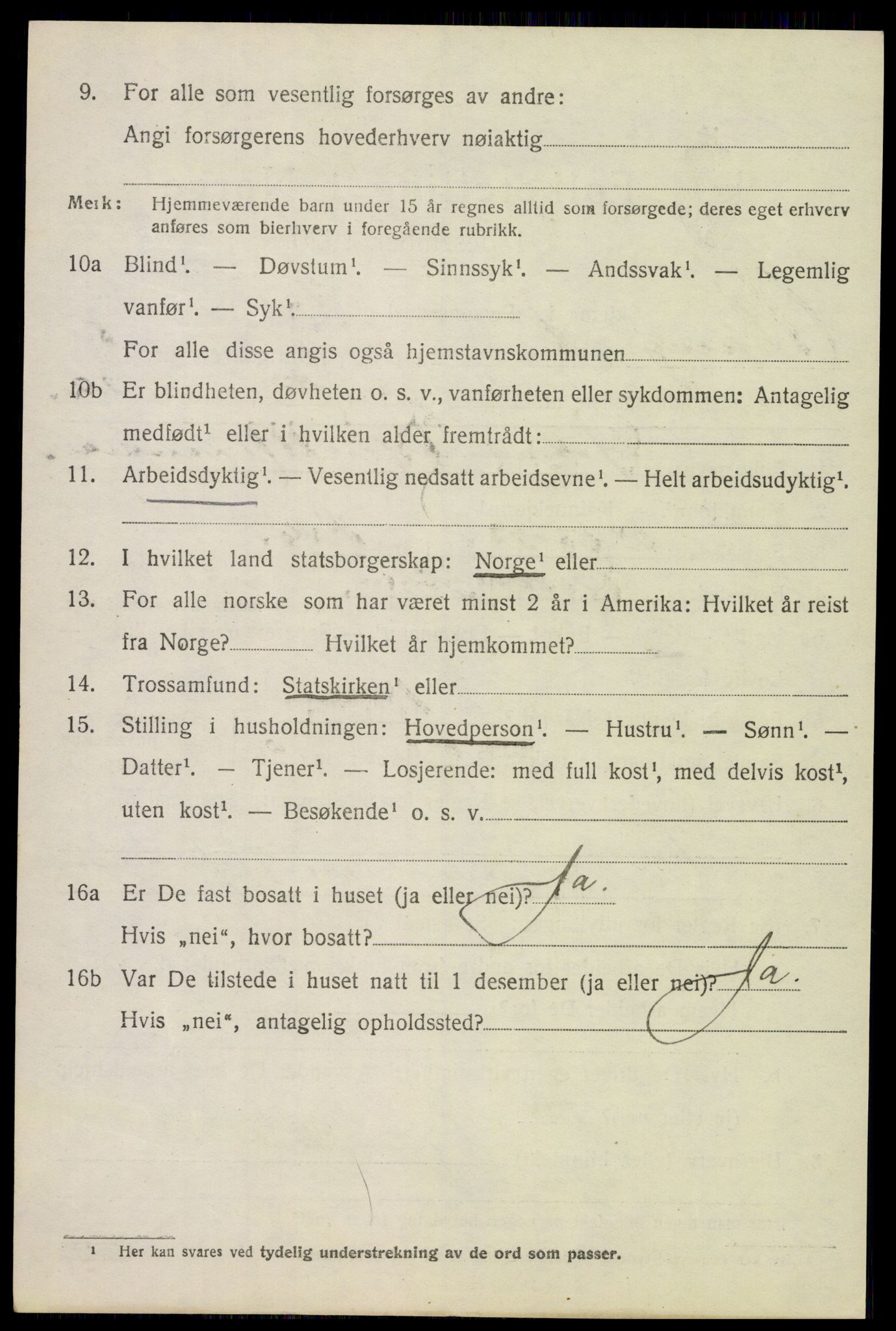 SAH, 1920 census for Vang (Hedmark), 1920, p. 13852