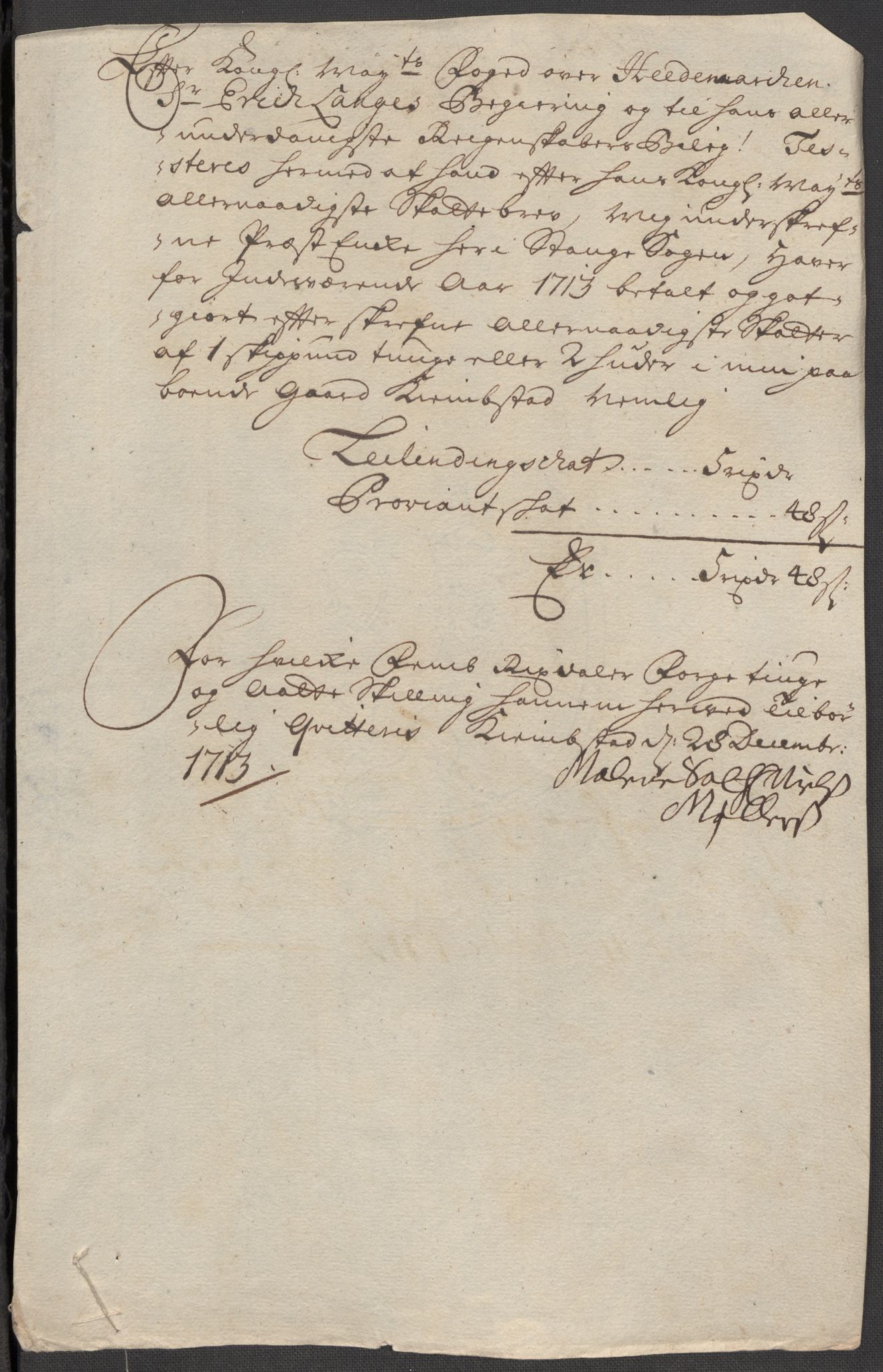 Rentekammeret inntil 1814, Reviderte regnskaper, Fogderegnskap, AV/RA-EA-4092/R16/L1050: Fogderegnskap Hedmark, 1713, p. 385