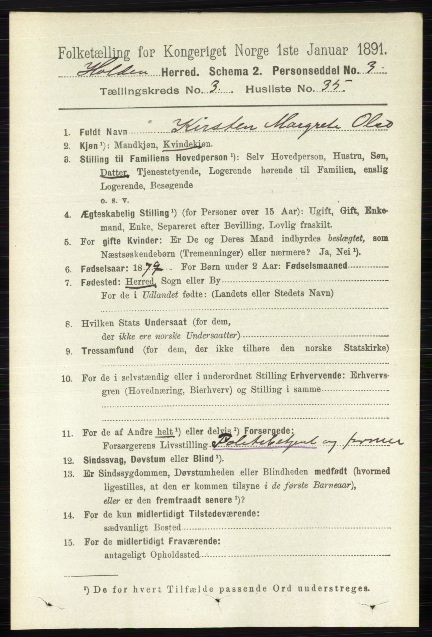 RA, 1891 census for 0819 Holla, 1891, p. 1712