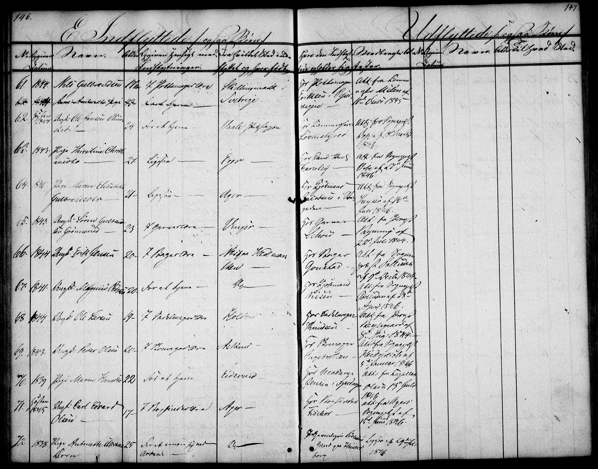 Oslo domkirke Kirkebøker, AV/SAO-A-10752/F/Fa/L0028: Parish register (official) no. 28, 1840-1876, p. 146-147