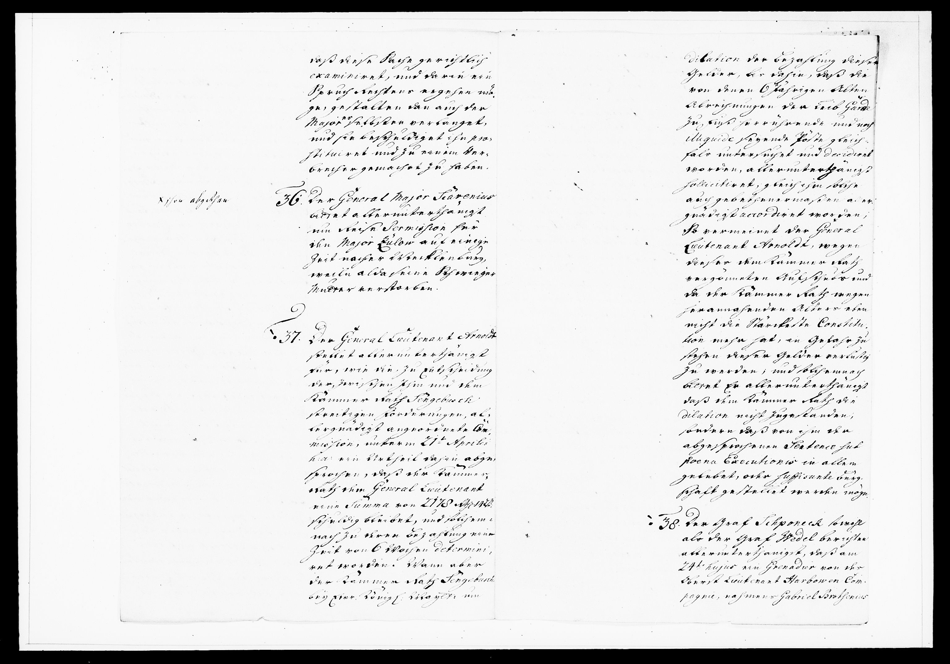 Krigskollegiet, Krigskancelliet, DRA/A-0006/-/1130-1137: Refererede sager, 1736, p. 214