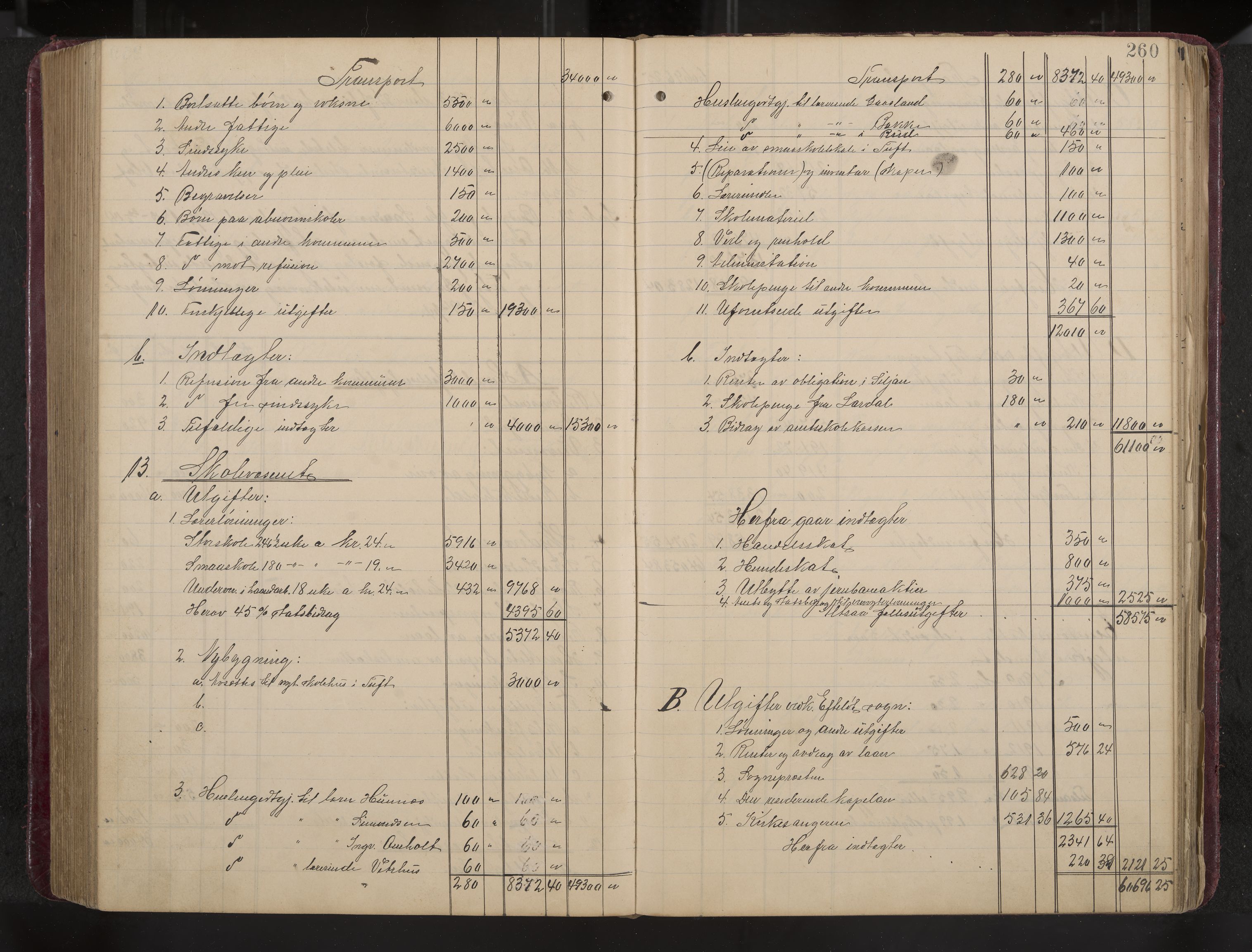 Ytre Sandsvær formannskap og sentraladministrasjon, IKAK/0629021/A/Aa/L0001: Møtebok med register, 1902-1919, p. 260