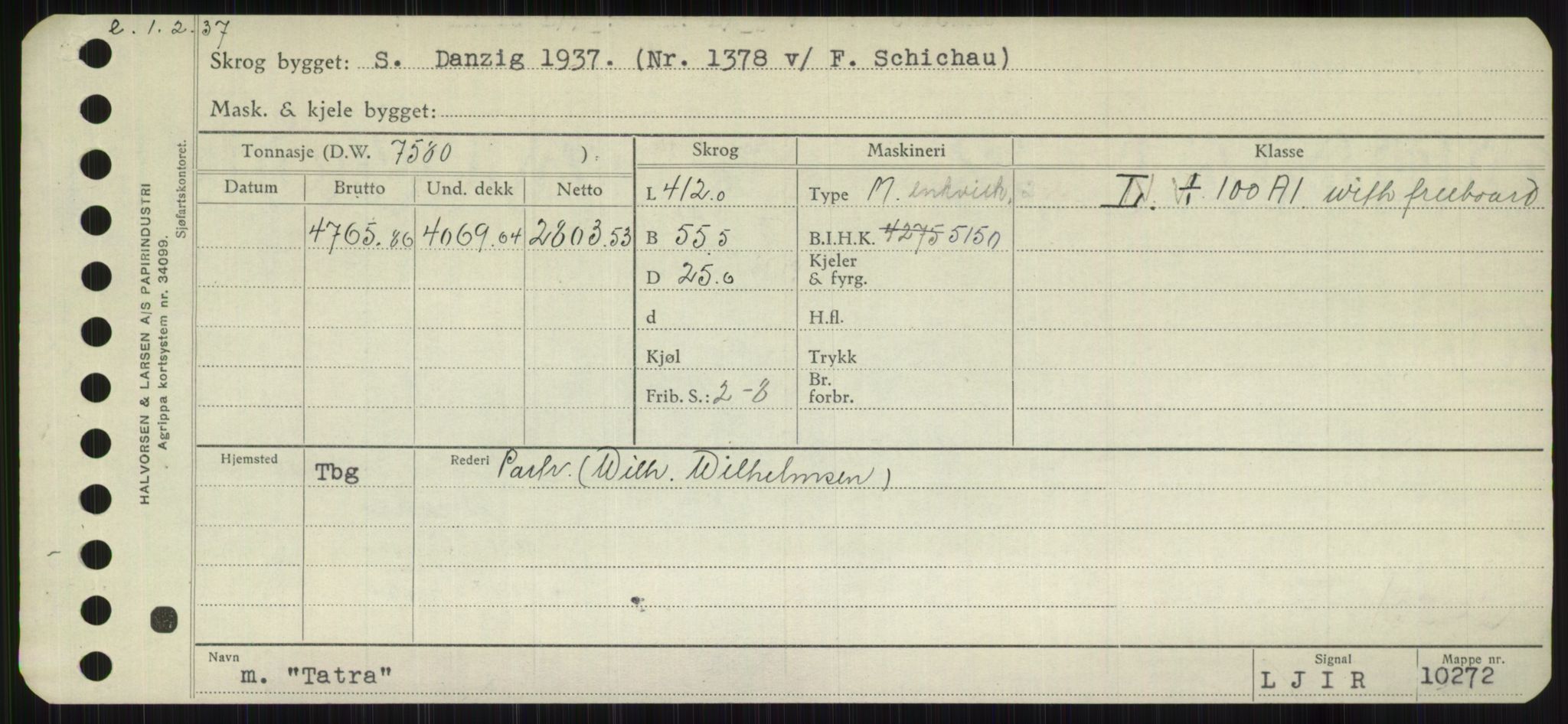 Sjøfartsdirektoratet med forløpere, Skipsmålingen, AV/RA-S-1627/H/Hb/L0005: Fartøy, T-Å, p. 59