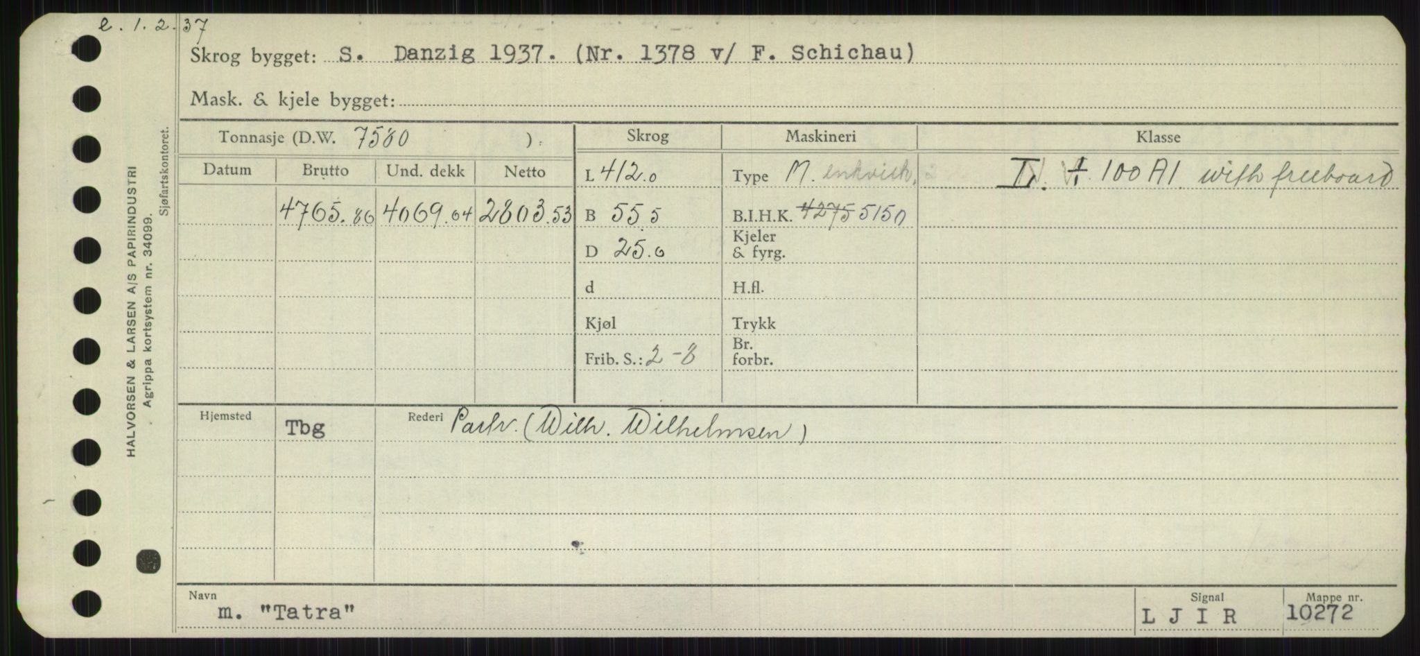 Sjøfartsdirektoratet med forløpere, Skipsmålingen, AV/RA-S-1627/H/Hb/L0005: Fartøy, T-Å, p. 59