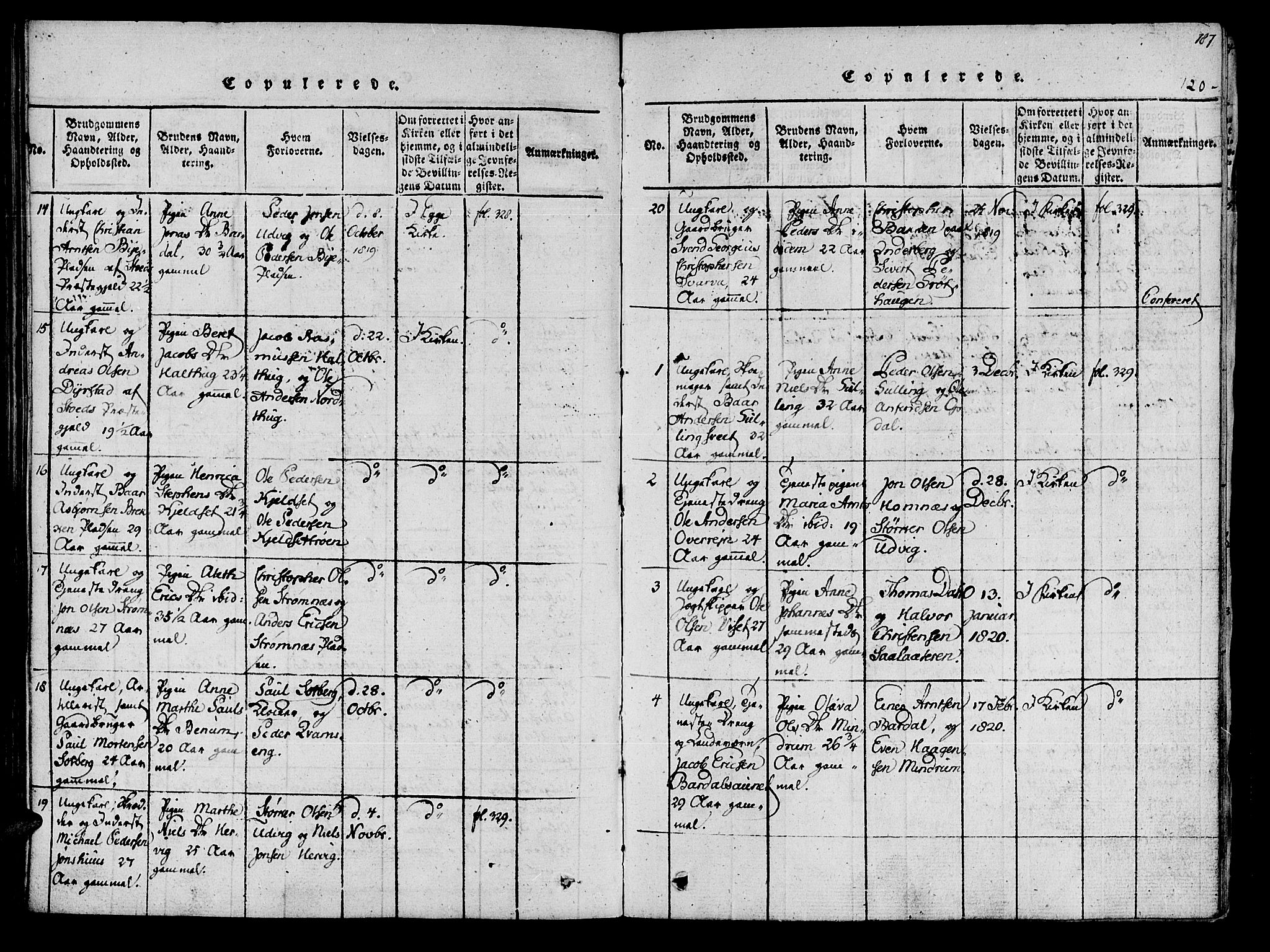 Ministerialprotokoller, klokkerbøker og fødselsregistre - Nord-Trøndelag, AV/SAT-A-1458/741/L0387: Parish register (official) no. 741A03 /1, 1817-1822, p. 120