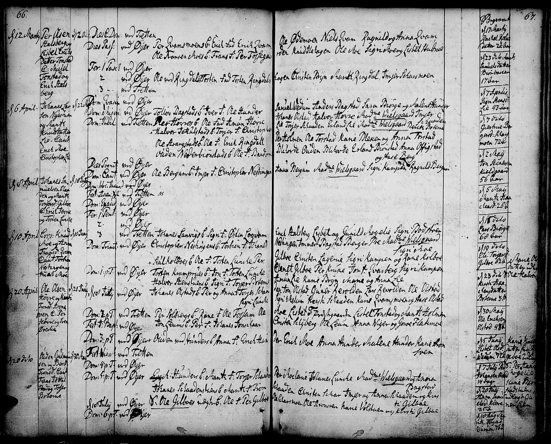 Øyer prestekontor, SAH/PREST-084/H/Ha/Haa/L0002: Parish register (official) no. 2, 1733-1784, p. 66-67