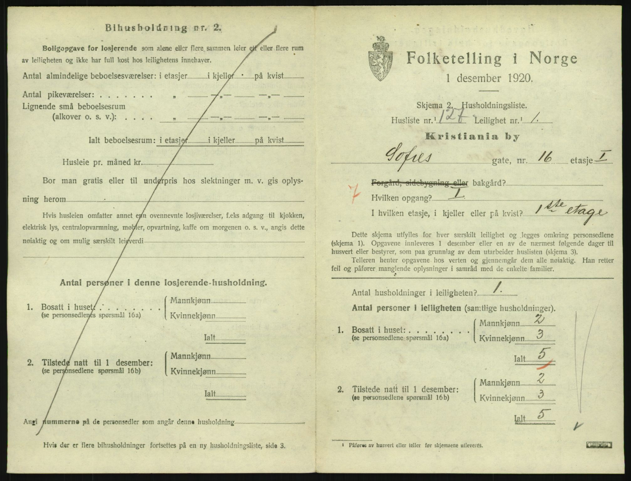 SAO, 1920 census for Kristiania, 1920, p. 99269