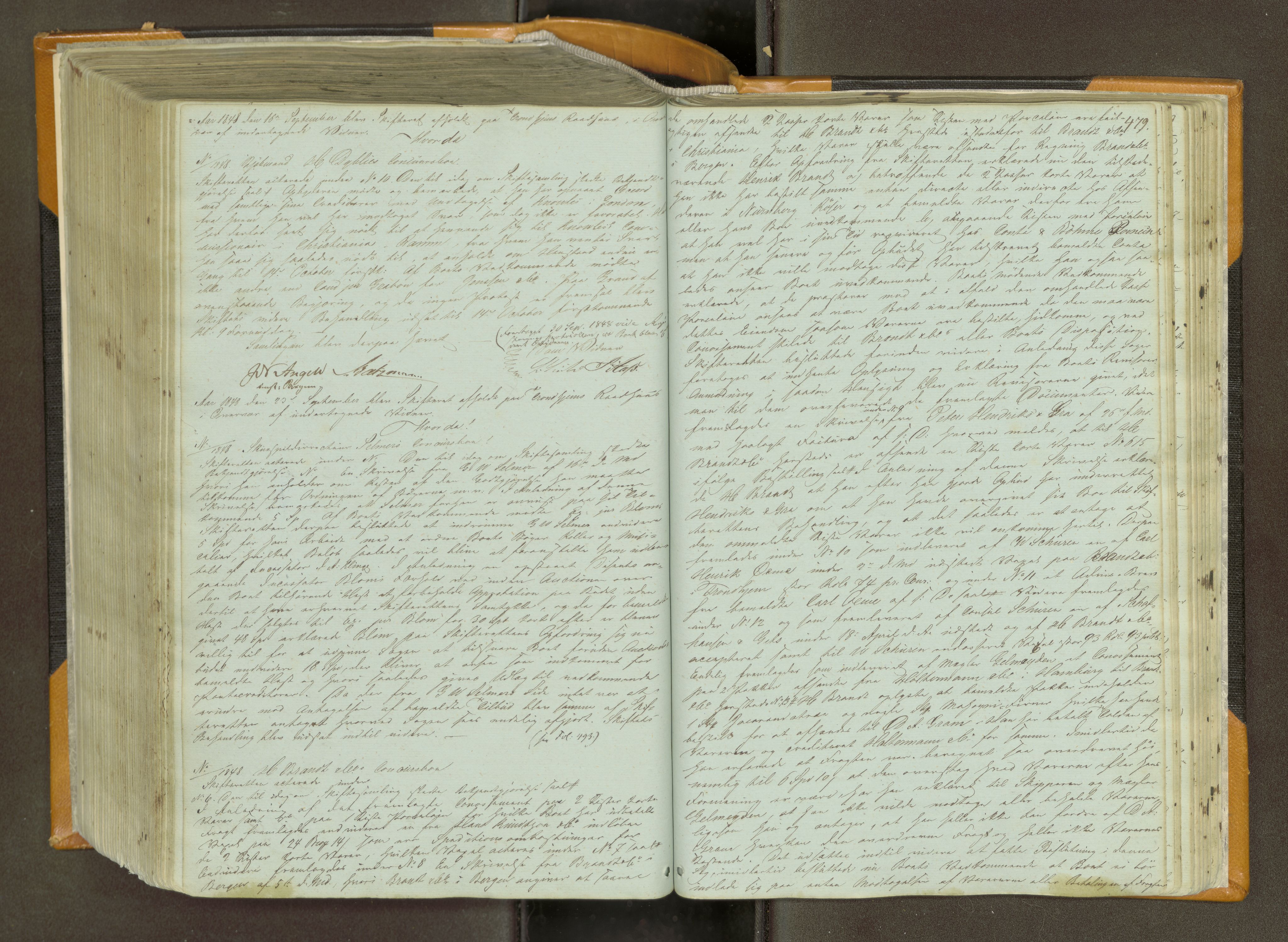 Trondheim byfogd, AV/SAT-A-0003/1/3/3B/L0004: Skiftebehandlingsprotokoll (u/ register) U, 1840-1851, p. 479