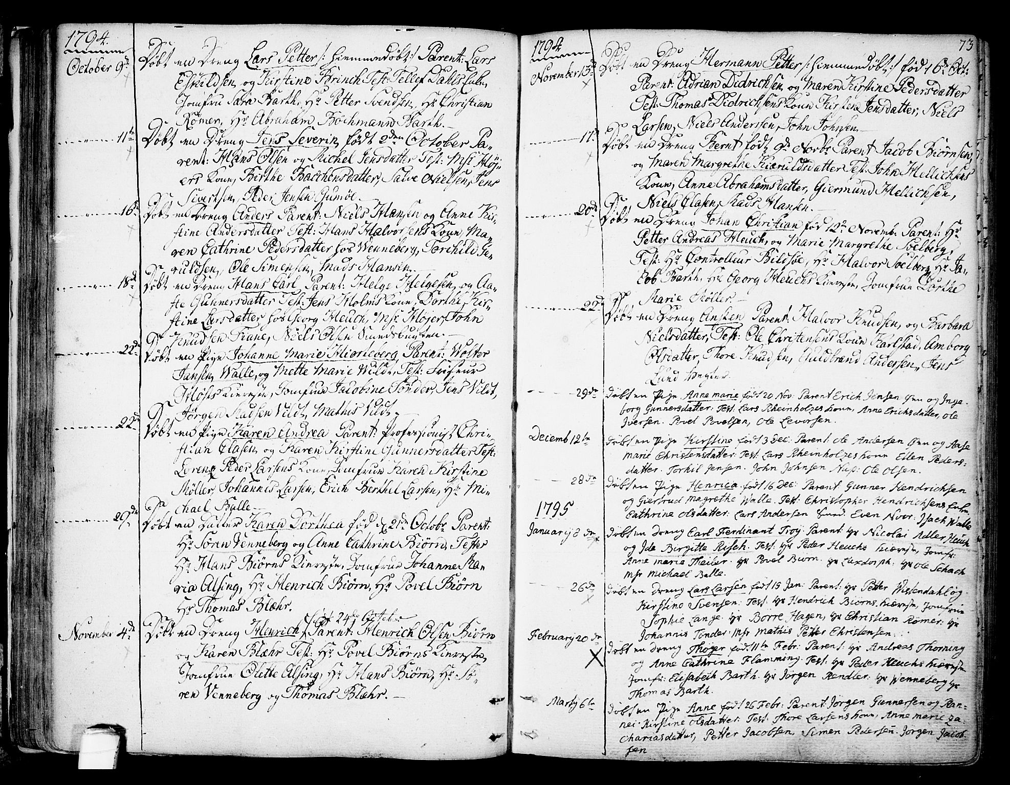 Kragerø kirkebøker, SAKO/A-278/F/Fa/L0002: Parish register (official) no. 2, 1767-1802, p. 73