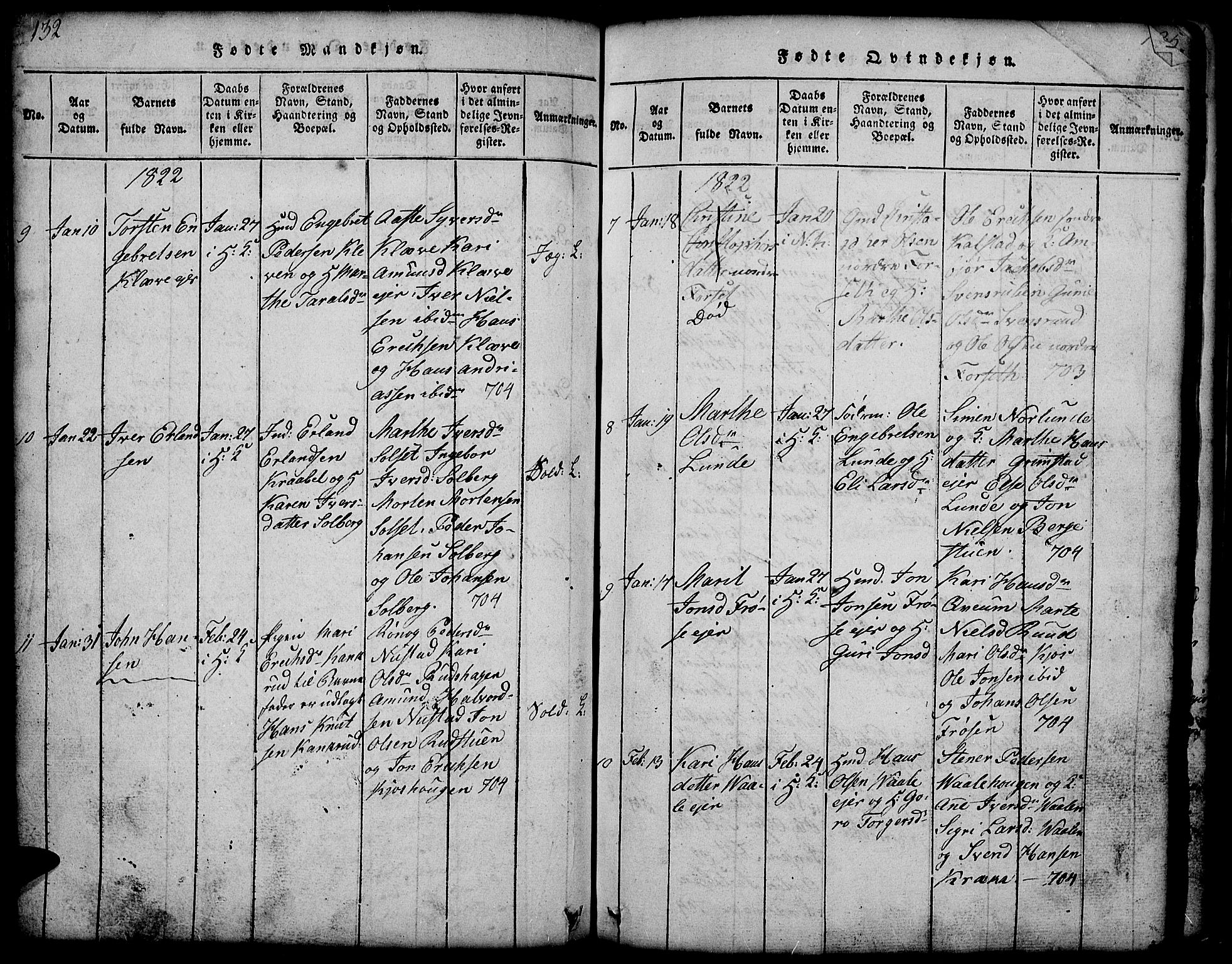 Gausdal prestekontor, AV/SAH-PREST-090/H/Ha/Hab/L0001: Parish register (copy) no. 1, 1817-1848, p. 132-133