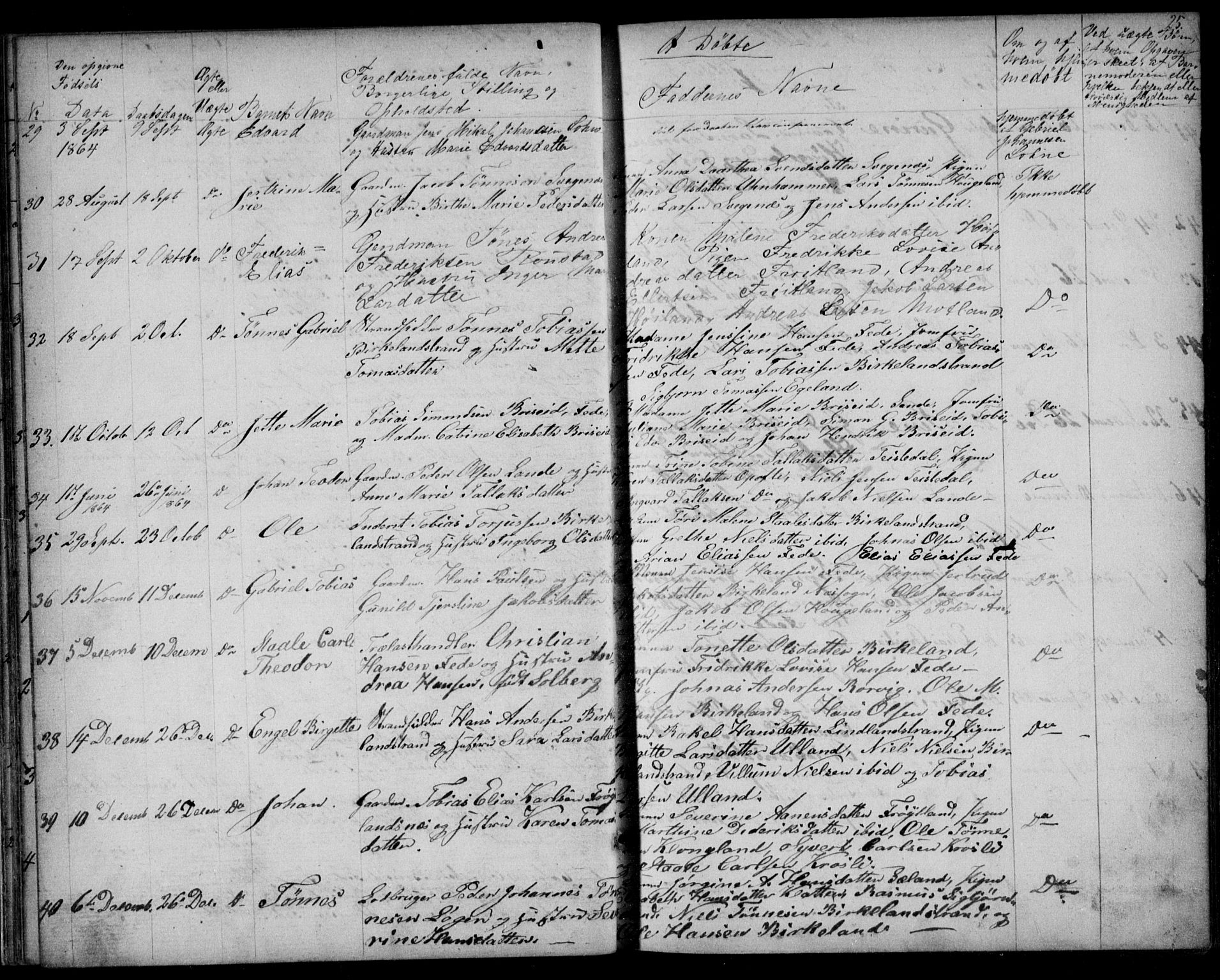 Kvinesdal sokneprestkontor, AV/SAK-1111-0026/F/Fb/Fba/L0003: Parish register (copy) no. B 3, 1858-1893, p. 25