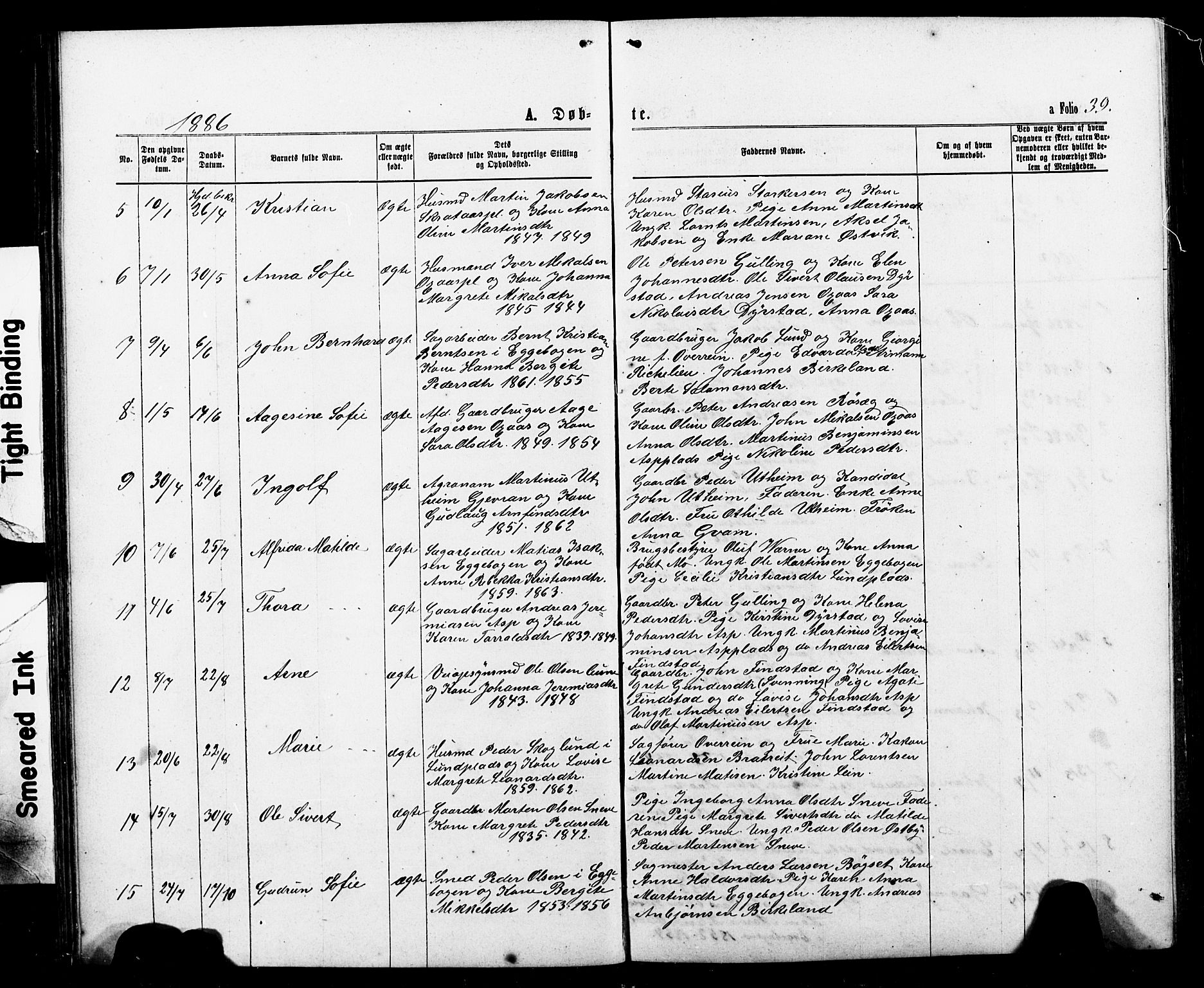 Ministerialprotokoller, klokkerbøker og fødselsregistre - Nord-Trøndelag, SAT/A-1458/740/L0380: Parish register (copy) no. 740C01, 1868-1902, p. 39