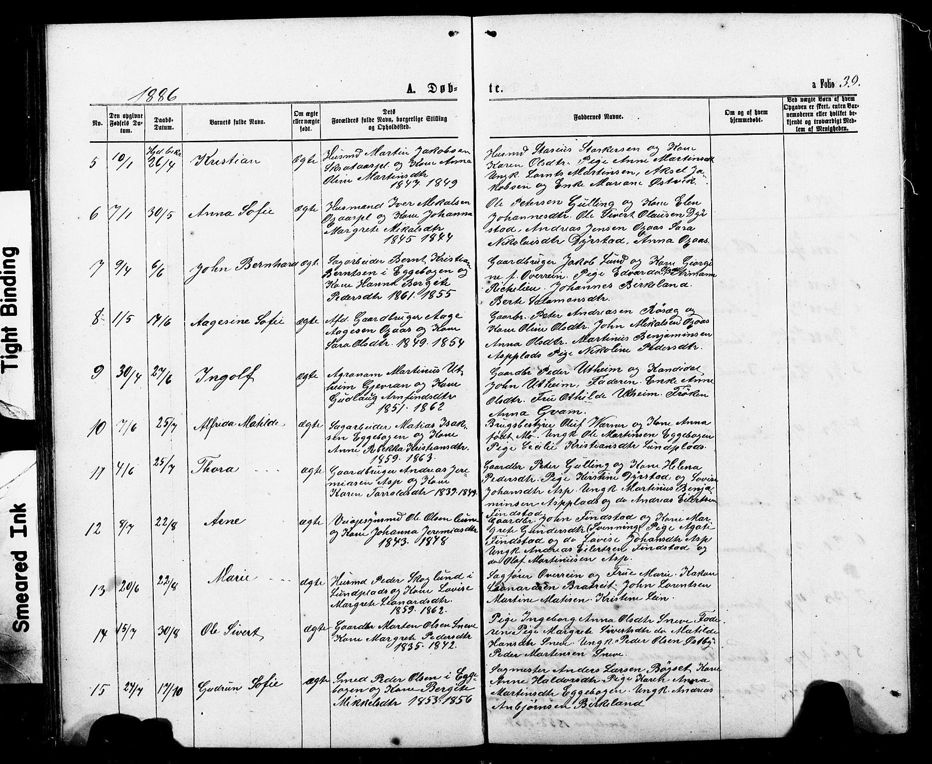 Ministerialprotokoller, klokkerbøker og fødselsregistre - Nord-Trøndelag, AV/SAT-A-1458/740/L0380: Parish register (copy) no. 740C01, 1868-1902, p. 39