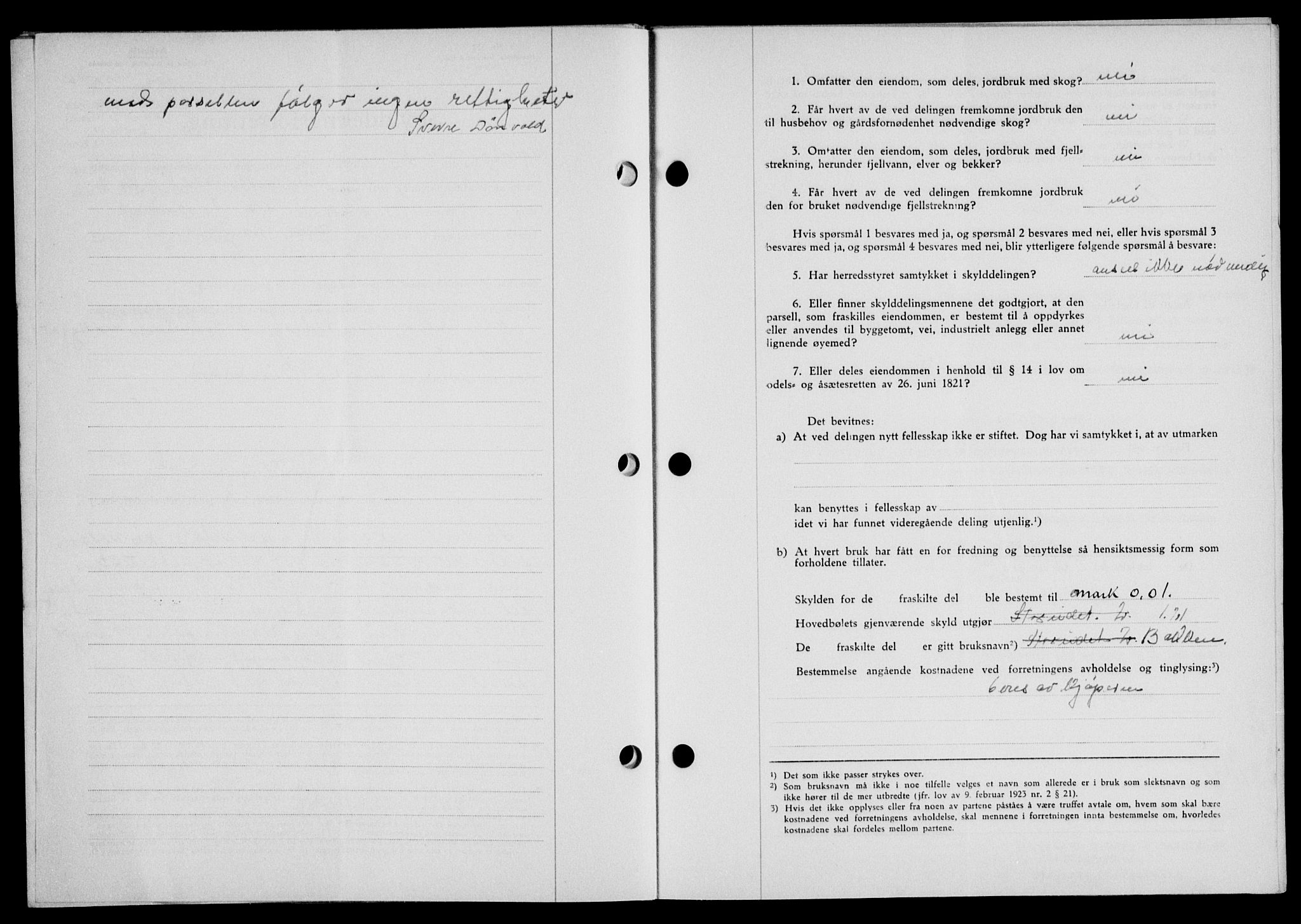 Lofoten sorenskriveri, SAT/A-0017/1/2/2C/L0013a: Mortgage book no. 13a, 1944-1946, Diary no: : 583/1945