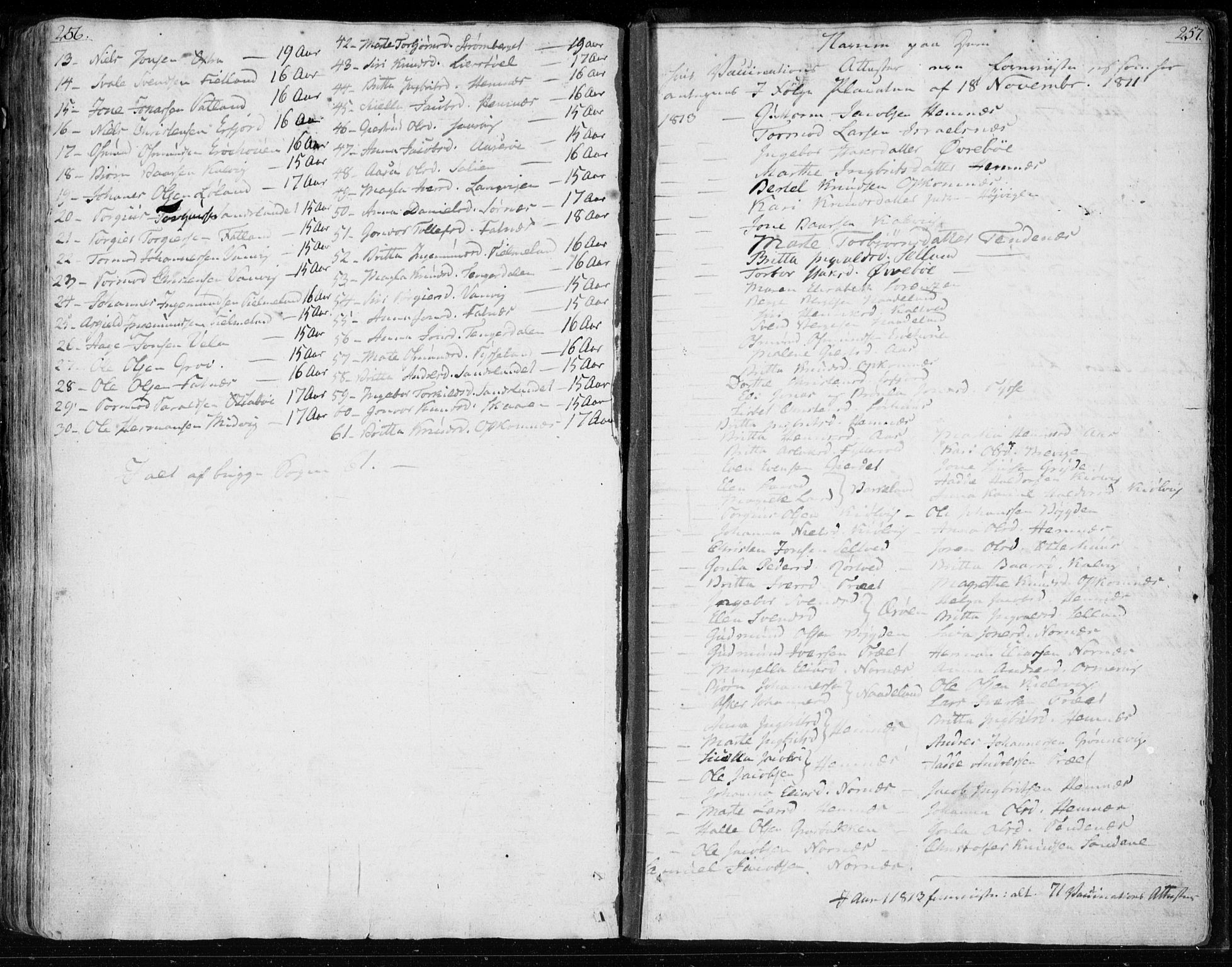 Jelsa sokneprestkontor, SAST/A-101842/01/IV: Parish register (official) no. A 4, 1796-1816, p. 256-257