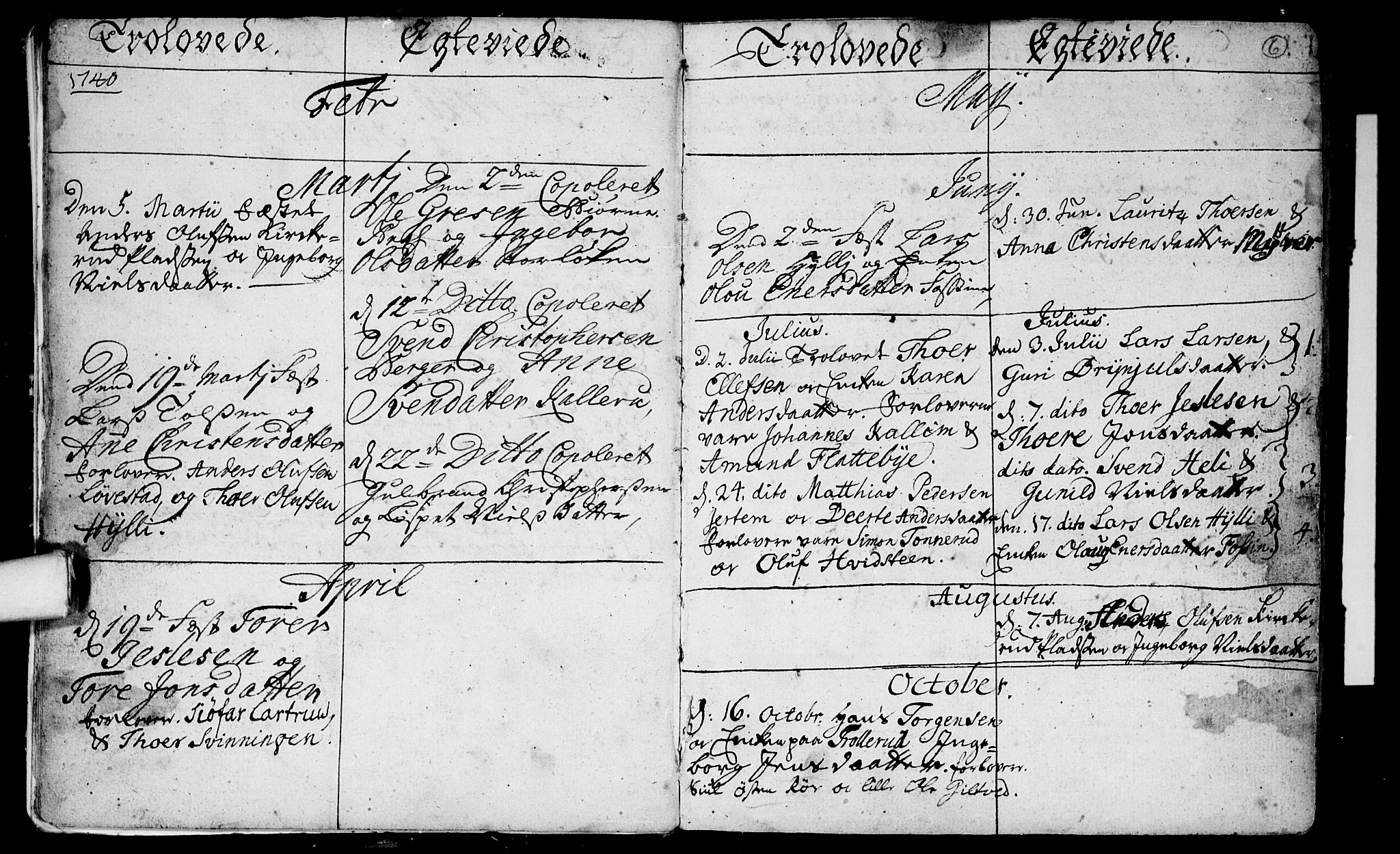 Spydeberg prestekontor Kirkebøker, AV/SAO-A-10924/F/Fa/L0002: Parish register (official) no. I 2, 1739-1780, p. 6