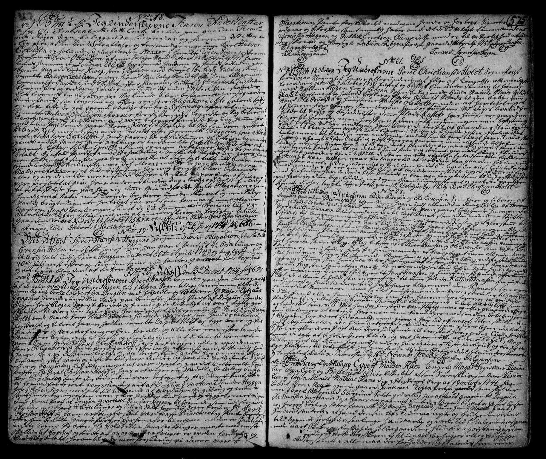 Lier, Røyken og Hurum sorenskriveri, SAKO/A-89/G/Ga/Gaa/L0002: Mortgage book no. II, 1725-1755, p. 575