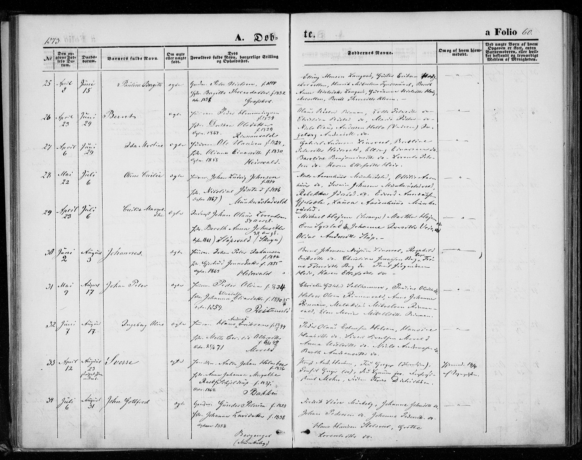 Ministerialprotokoller, klokkerbøker og fødselsregistre - Nord-Trøndelag, AV/SAT-A-1458/721/L0206: Parish register (official) no. 721A01, 1864-1874, p. 60