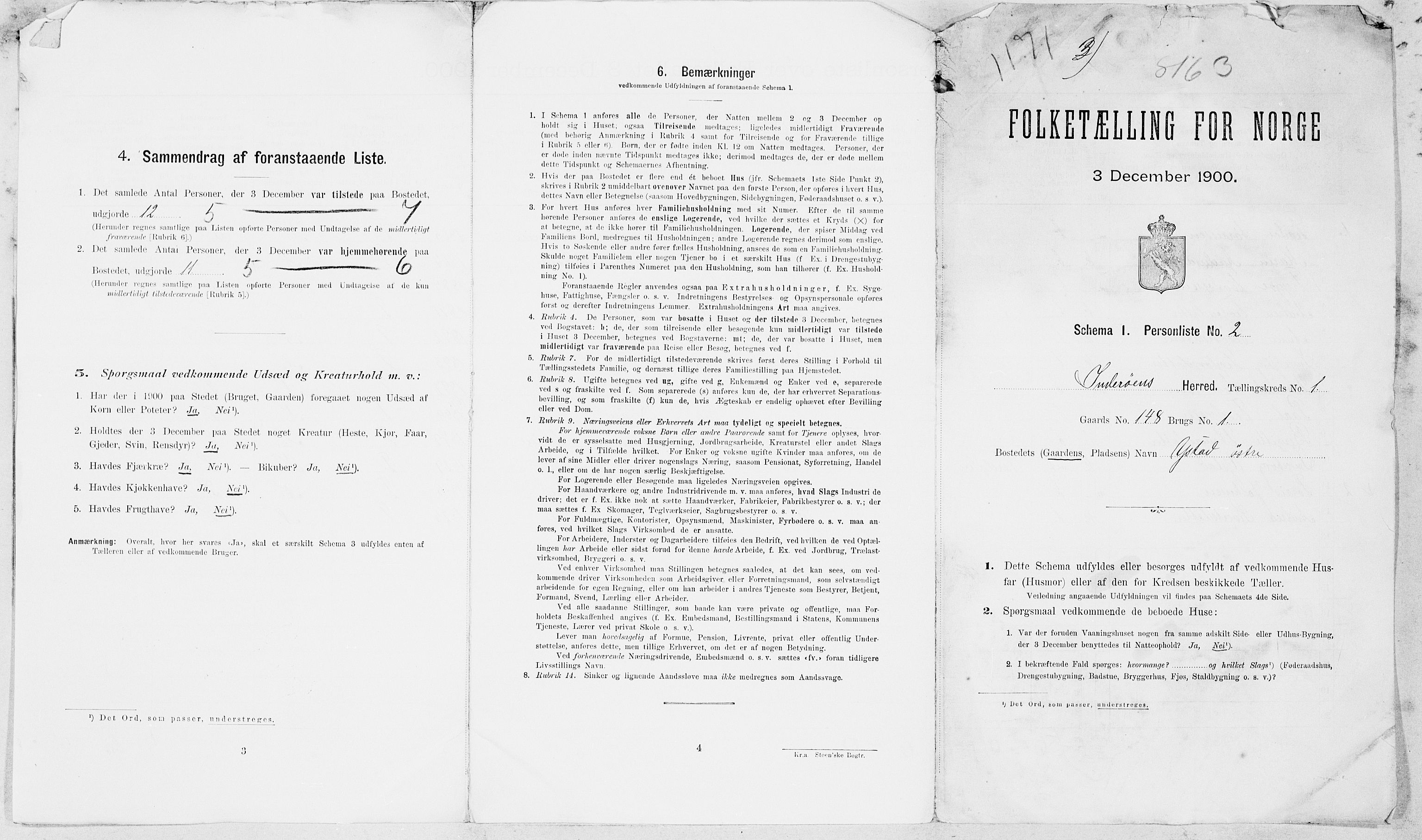 SAT, 1900 census for Inderøy, 1900, p. 30