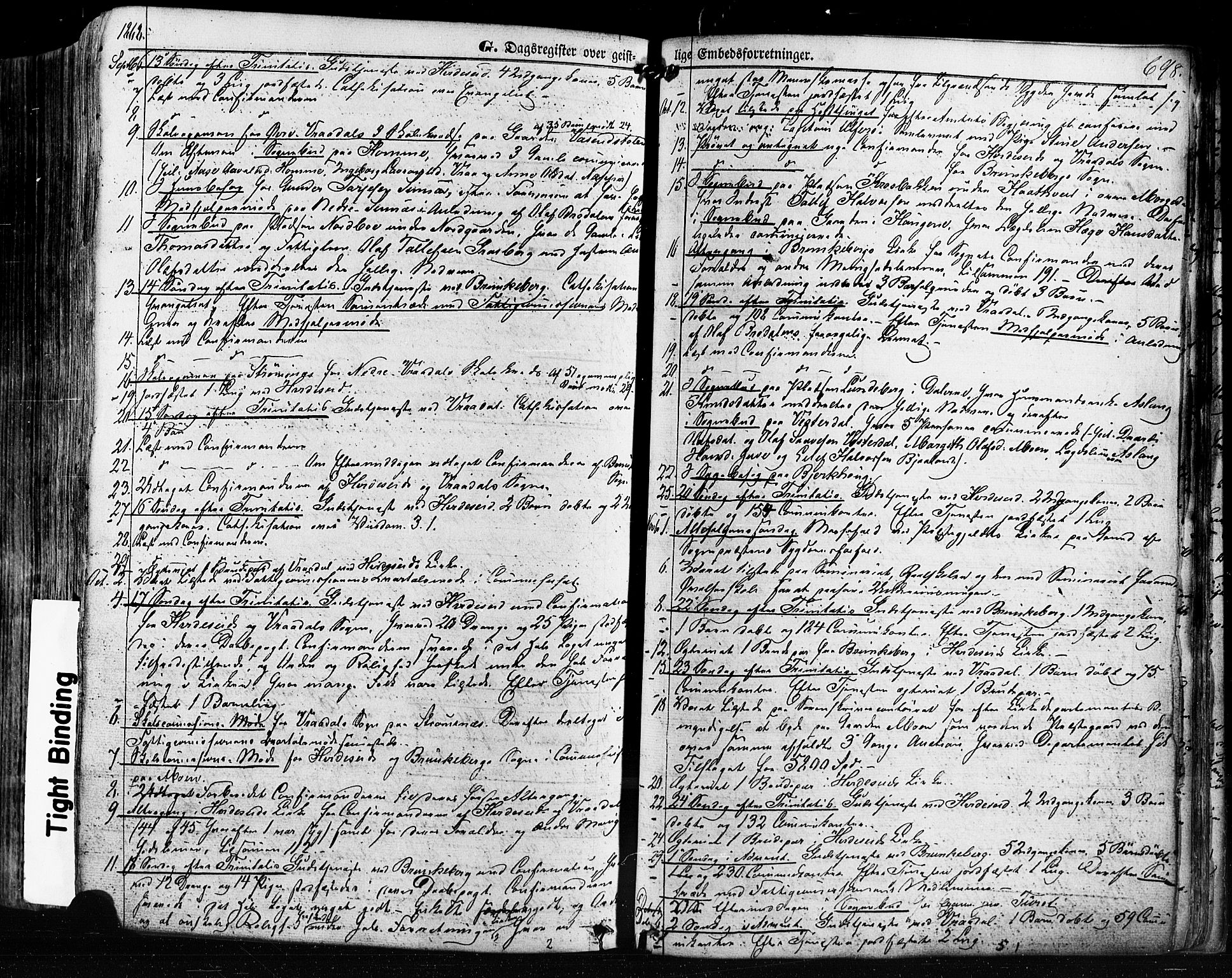 Kviteseid kirkebøker, SAKO/A-276/F/Fa/L0007: Parish register (official) no. I 7, 1859-1881, p. 698