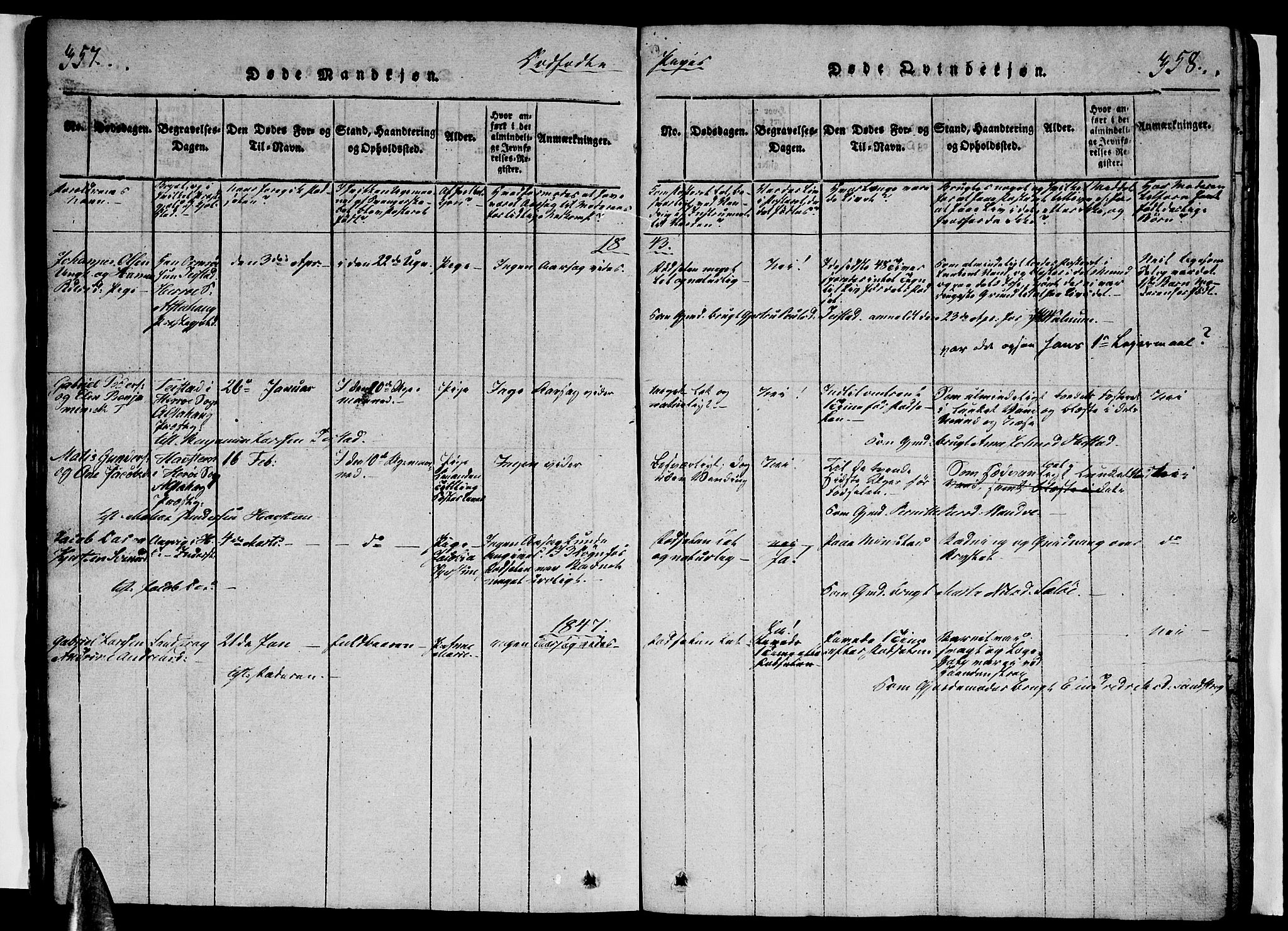 Ministerialprotokoller, klokkerbøker og fødselsregistre - Nordland, AV/SAT-A-1459/834/L0510: Parish register (copy) no. 834C01, 1820-1847, p. 357-358