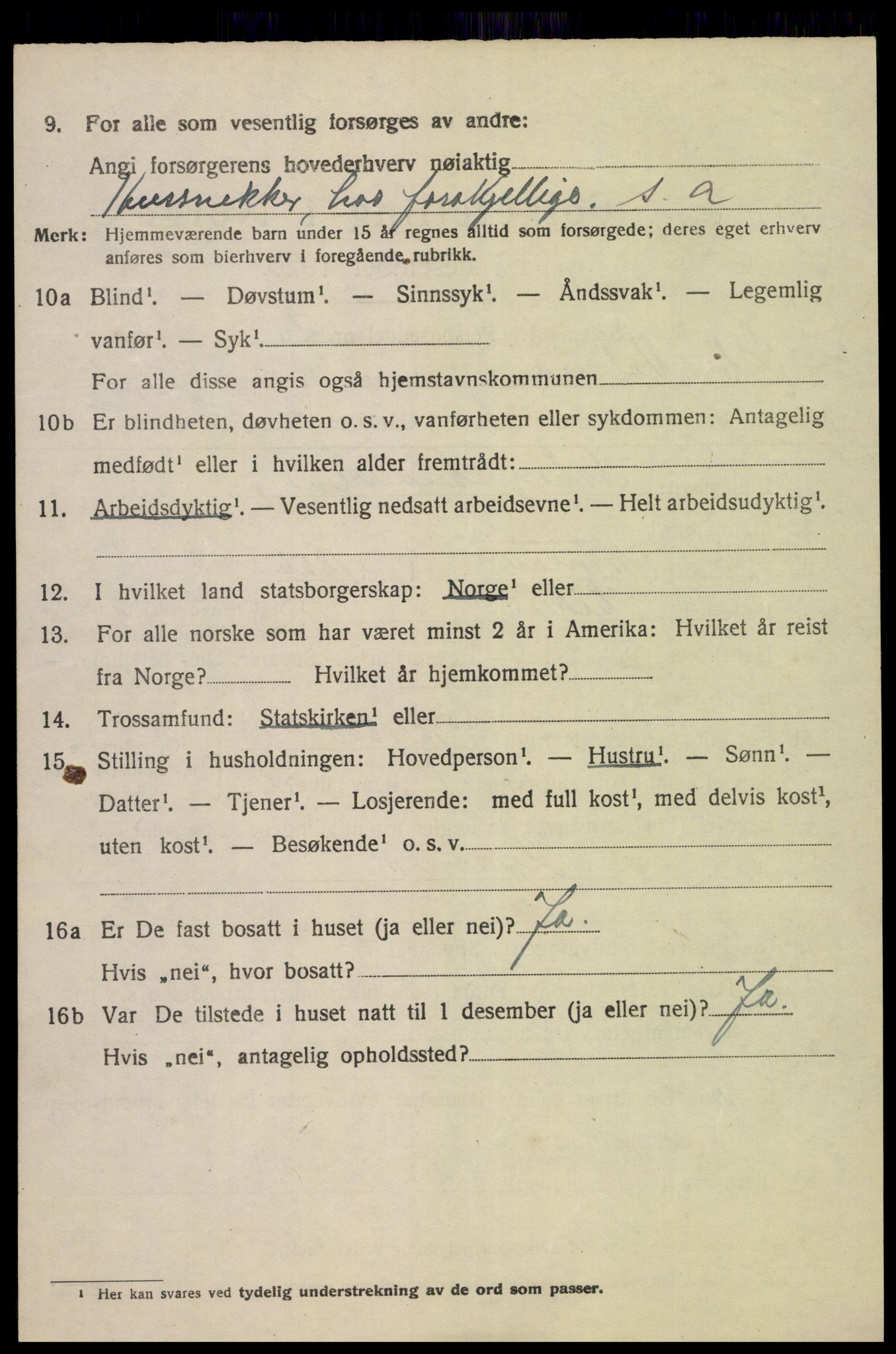 SAK, 1920 census for Austre Moland, 1920, p. 550