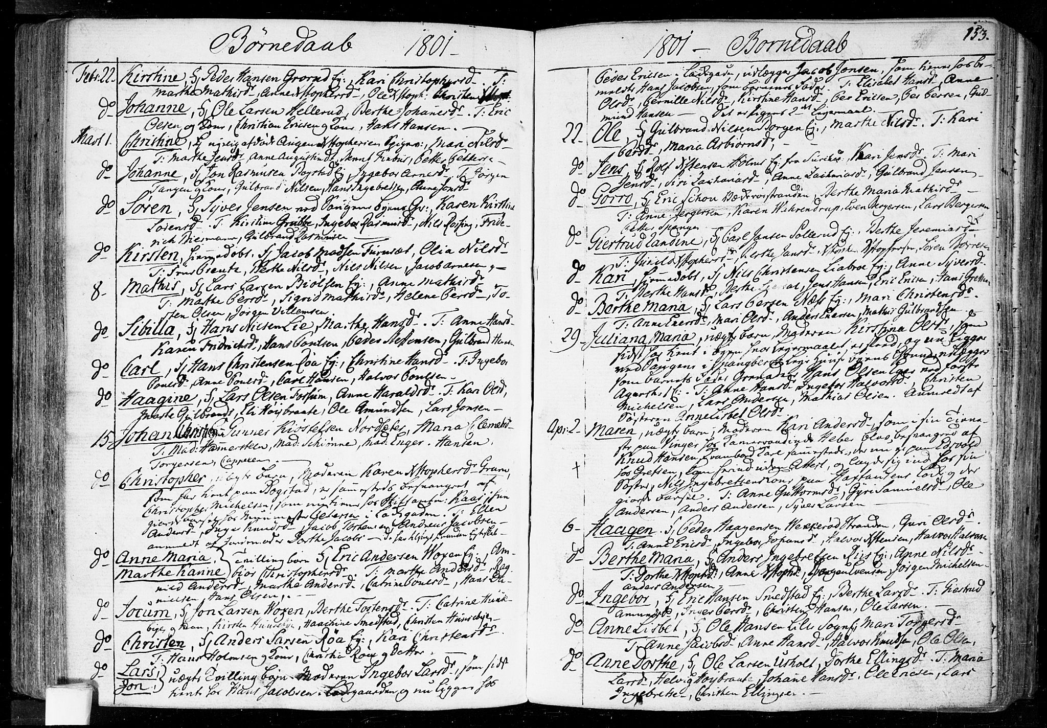 Aker prestekontor kirkebøker, SAO/A-10861/F/L0010: Parish register (official) no. 10, 1786-1809, p. 153