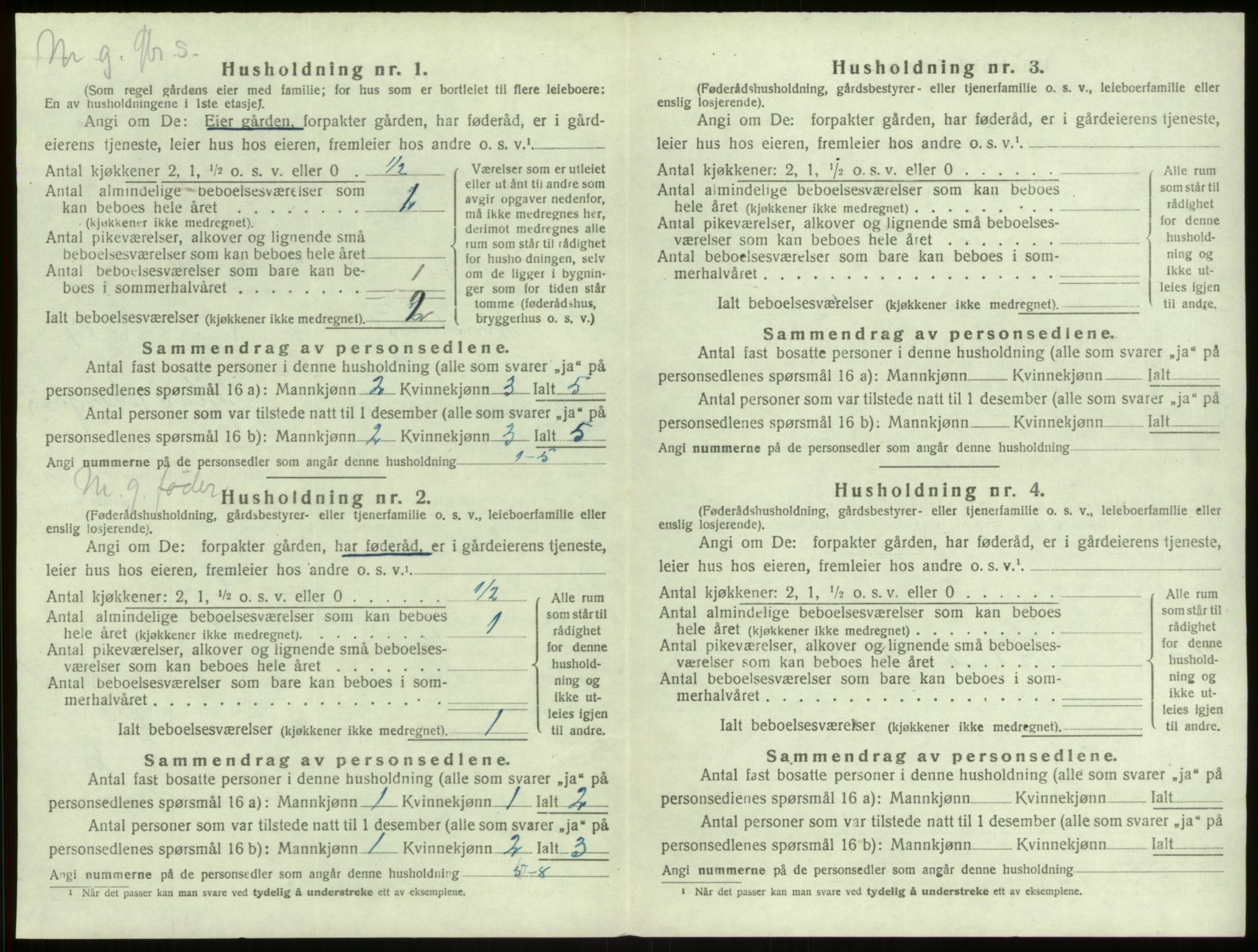 SAB, 1920 census for Lindås, 1920, p. 1226