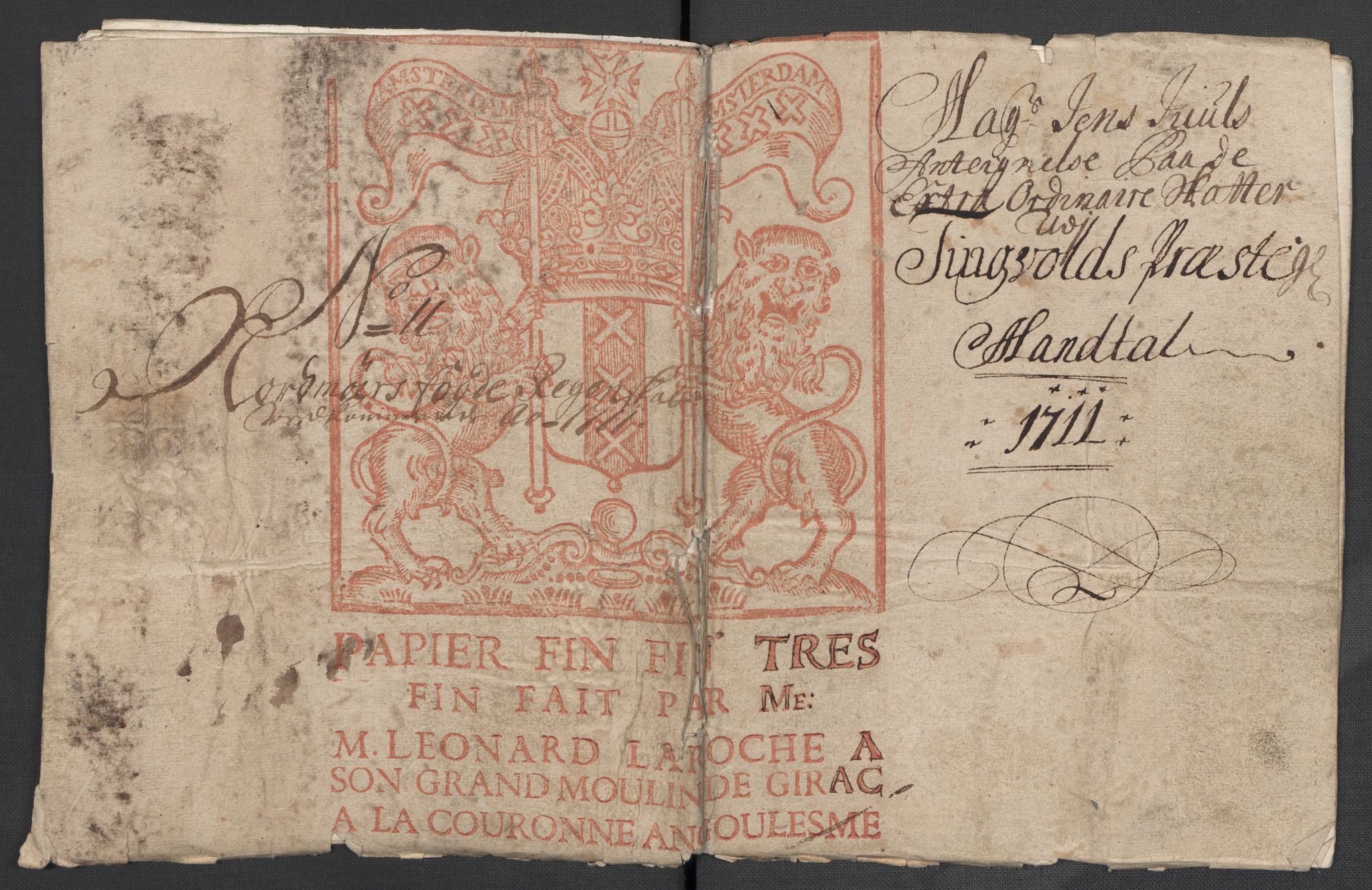 Rentekammeret inntil 1814, Reviderte regnskaper, Fogderegnskap, RA/EA-4092/R56/L3745: Fogderegnskap Nordmøre, 1711, p. 248