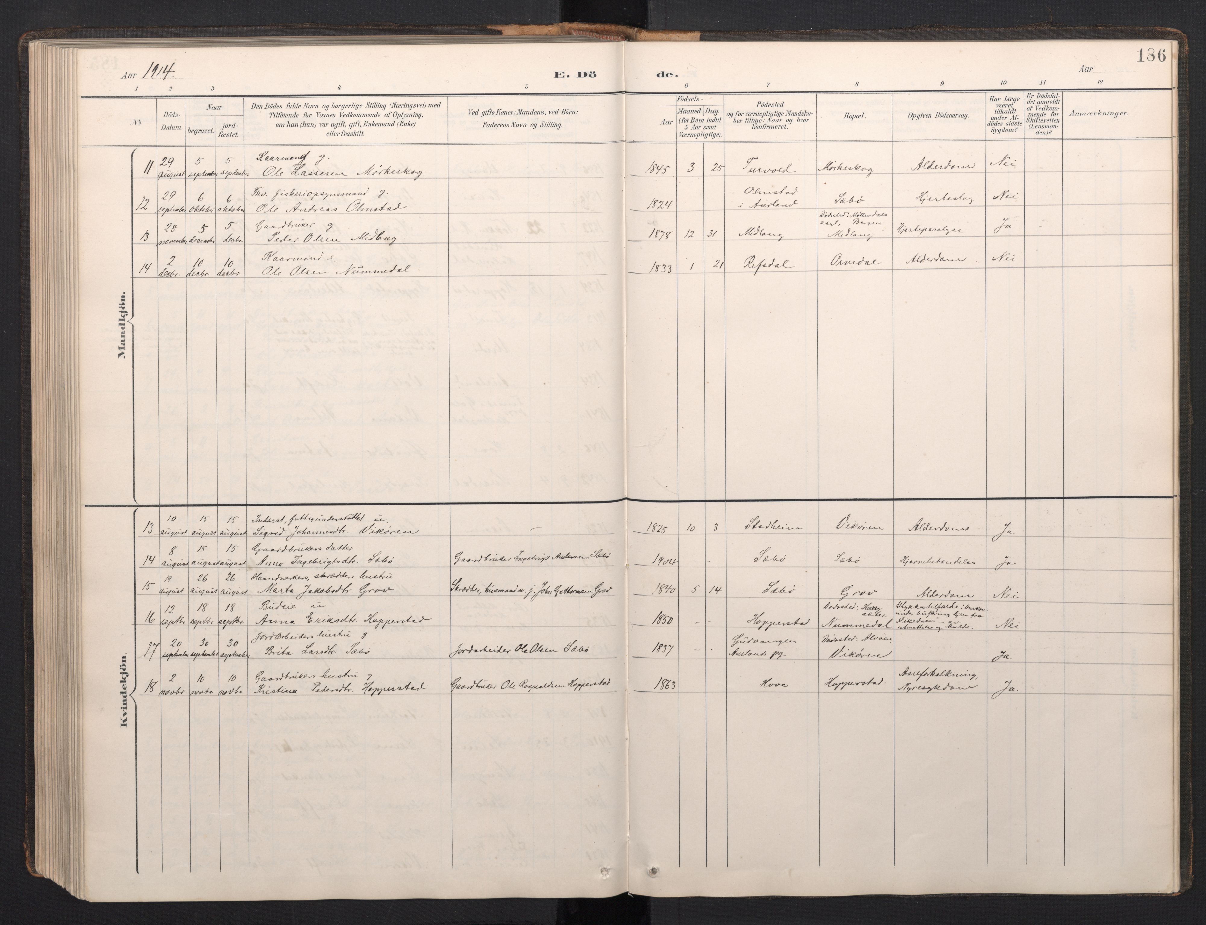 Vik sokneprestembete, SAB/A-81501: Parish register (copy) no. A 4, 1895-1914, p. 185b-186a