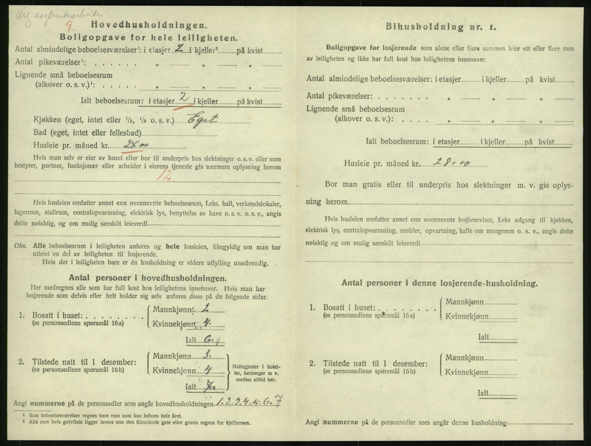 SAT, 1920 census for Levanger town, 1920, p. 1111