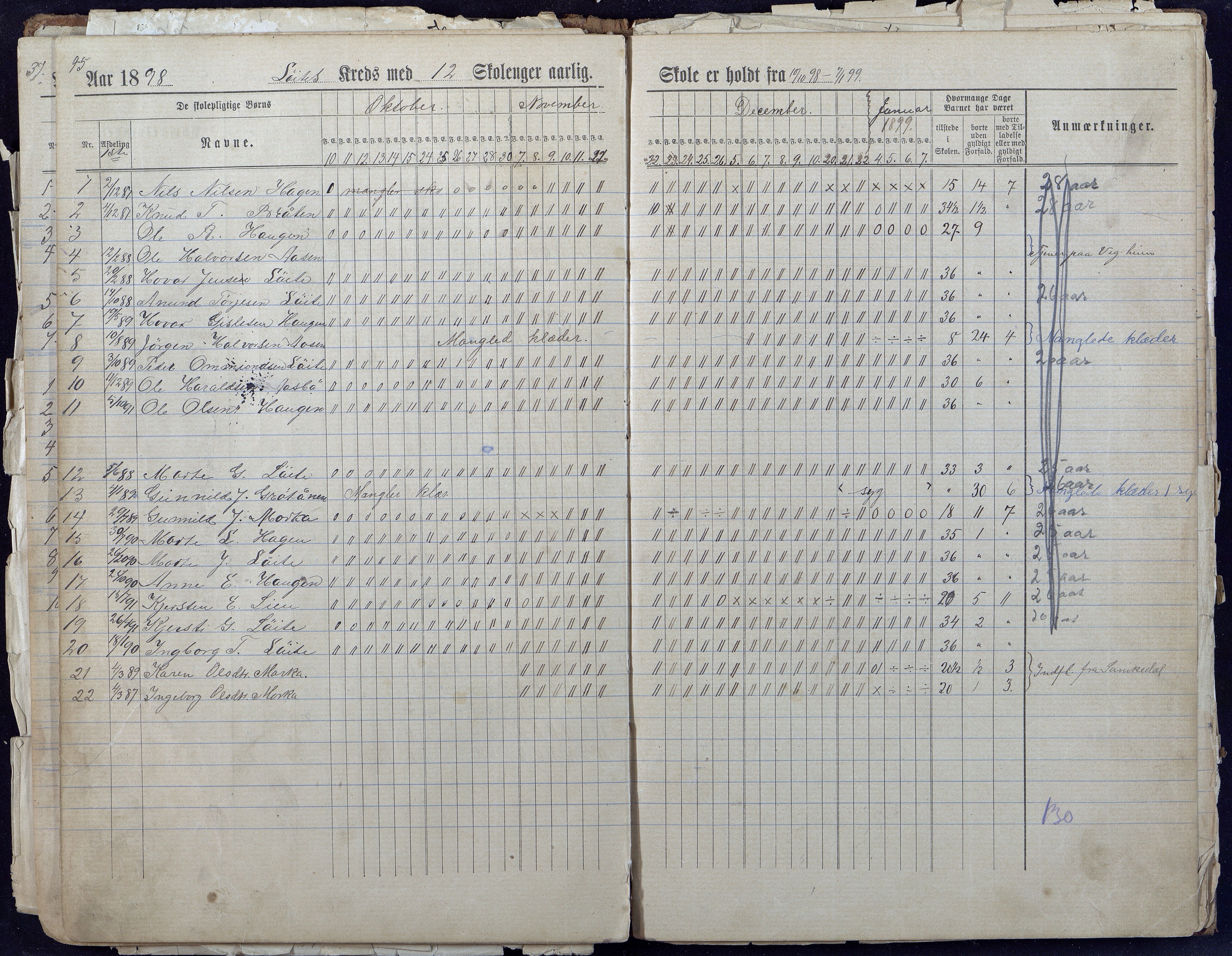 Gjerstad Kommune, Løite Skole, AAKS/KA0911-550c/F01/L0001: Dagbok Løite-Vestøl-Lunden skole, 1891-1901, p. 47