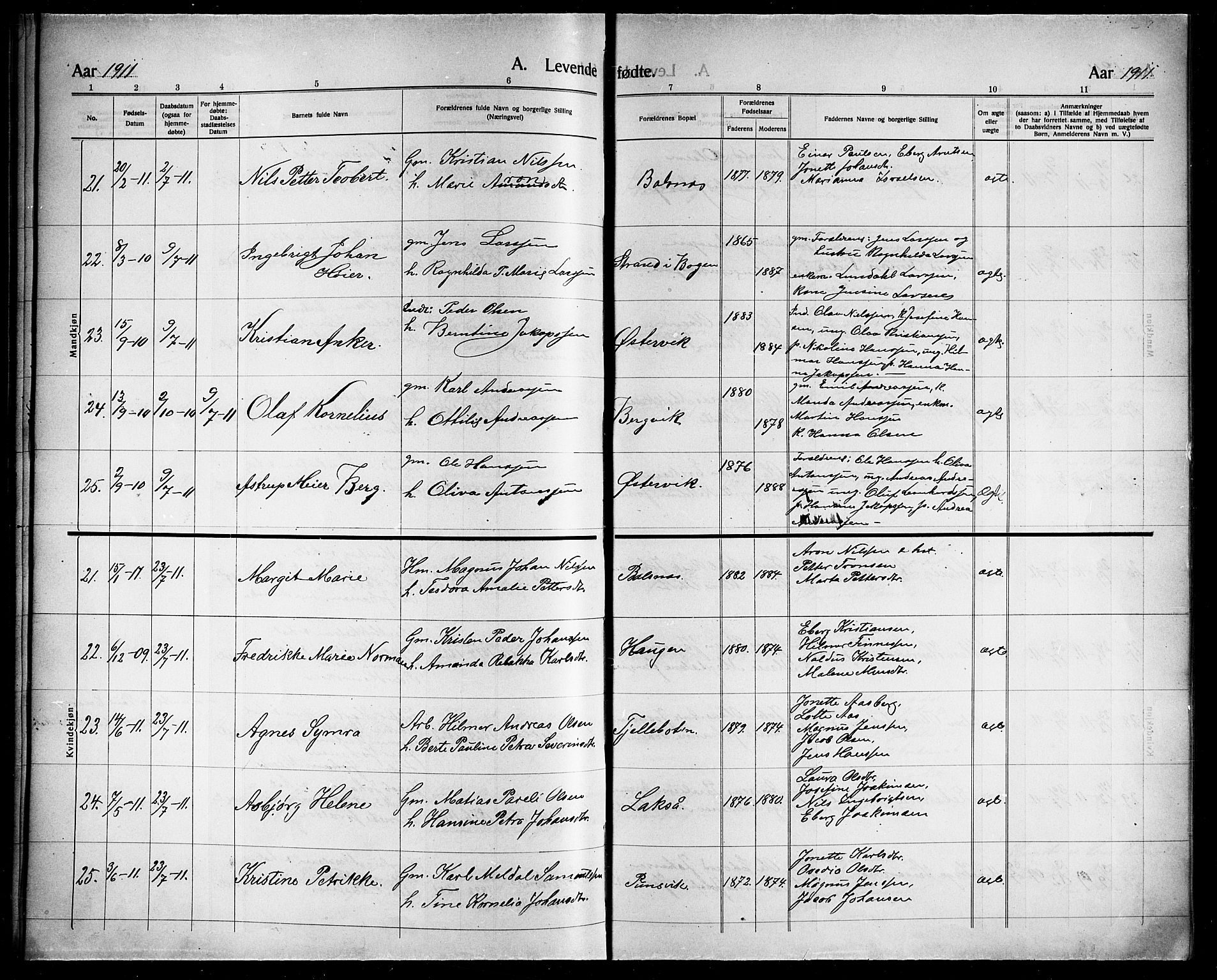Ministerialprotokoller, klokkerbøker og fødselsregistre - Nordland, AV/SAT-A-1459/863/L0916: Parish register (copy) no. 863C06, 1907-1921