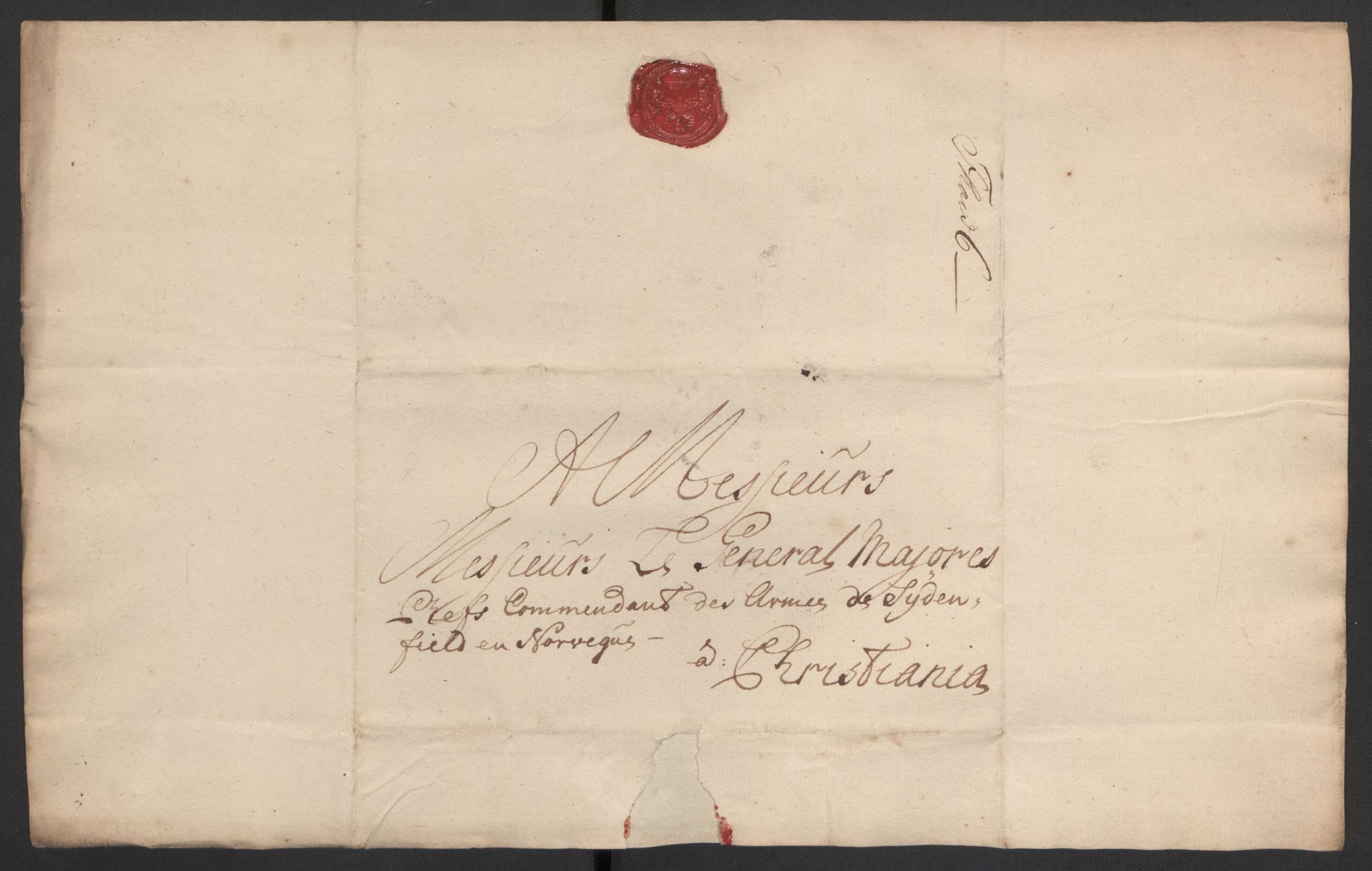 Kommanderende general (KG I) med Det norske krigsdirektorium, AV/RA-EA-5419/D/L0153: Fredriksten festning: Brev, inventarfortegnelser og regnskapsekstrakter, 1724-1729, p. 59