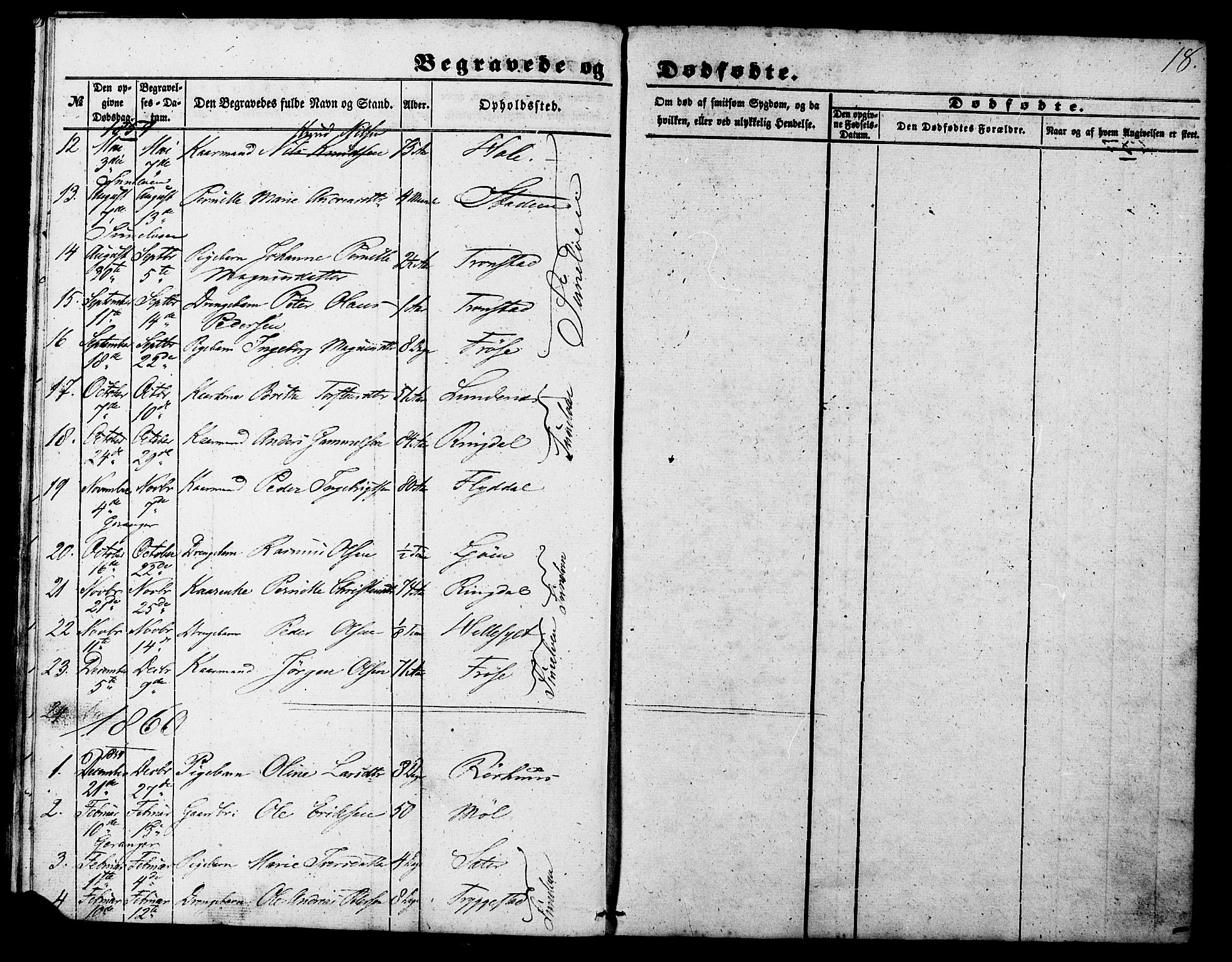 Ministerialprotokoller, klokkerbøker og fødselsregistre - Møre og Romsdal, SAT/A-1454/517/L0223: Parish register (official) no. 517A03, 1850-1870, p. 18