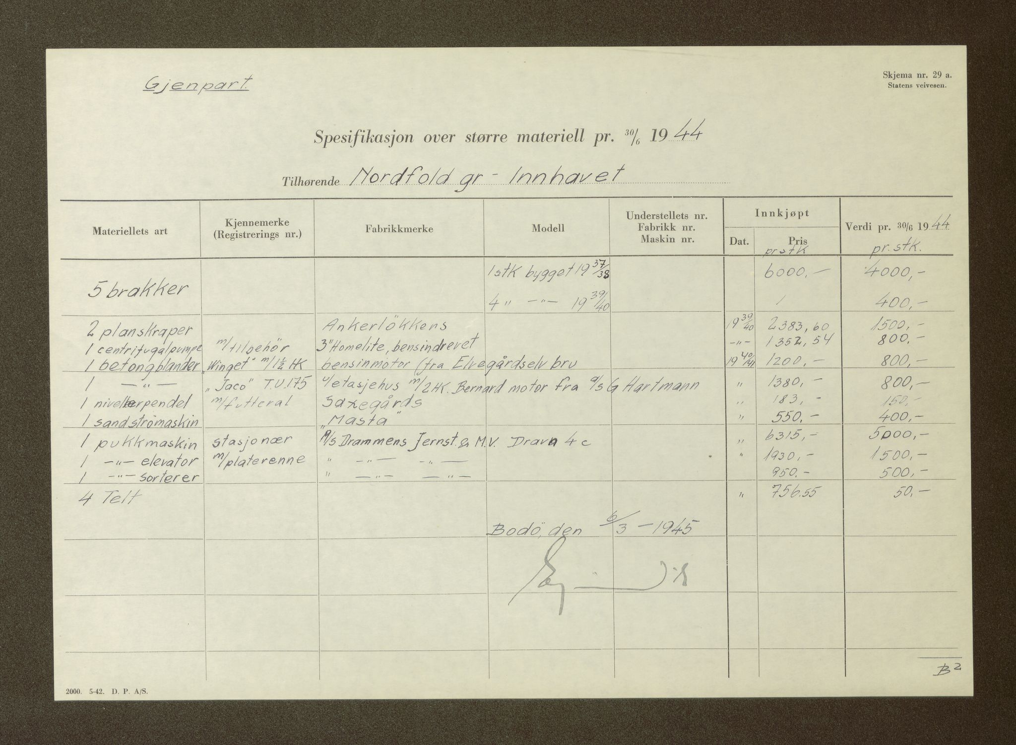 Nordland vegkontor, AV/SAT-A-4181/F/Fa/L0030: Hamarøy/Tysfjord, 1885-1948, p. 1626