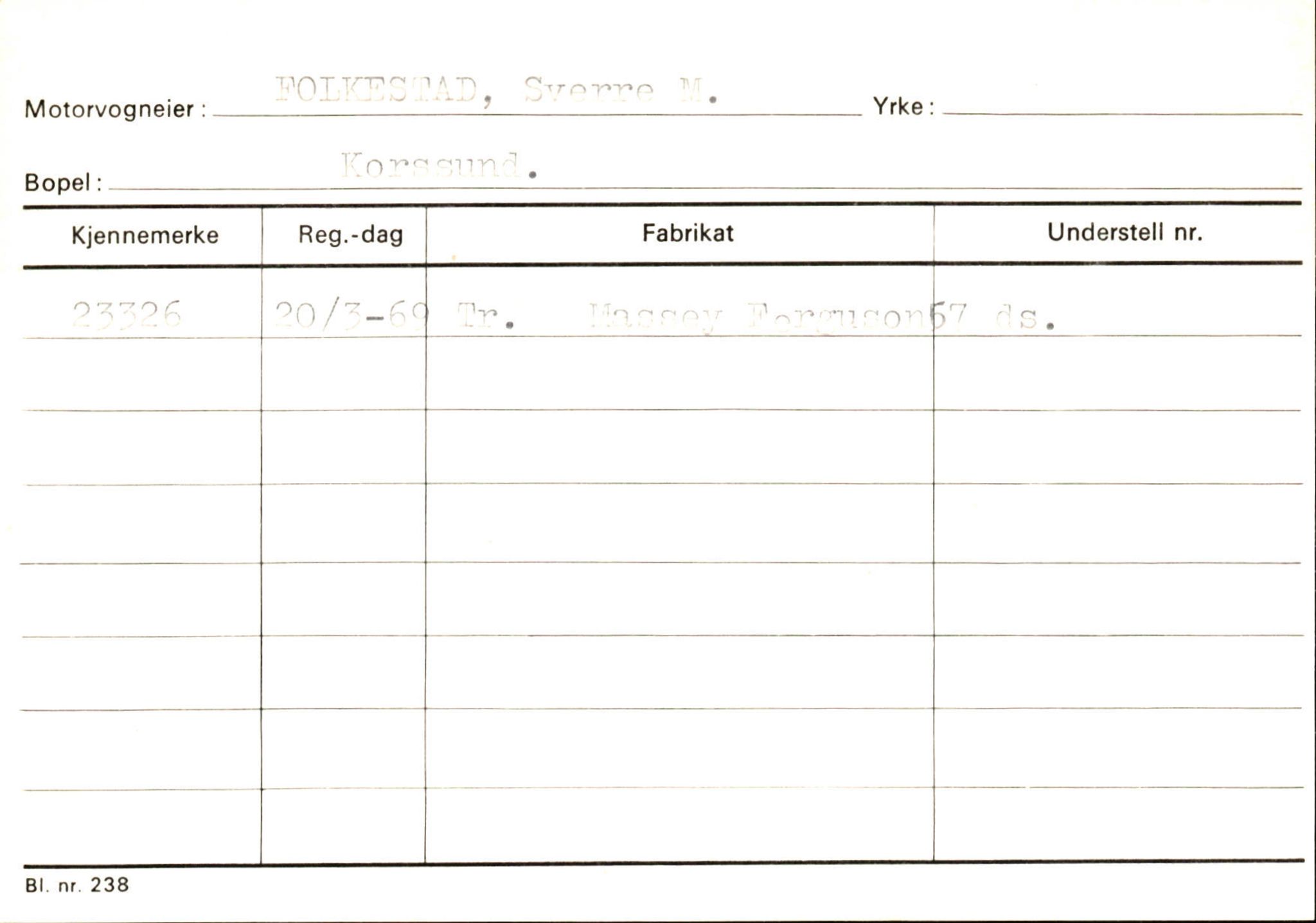 Statens vegvesen, Sogn og Fjordane vegkontor, AV/SAB-A-5301/4/F/L0132: Eigarregister Askvoll A-Å. Balestrand A-Å, 1945-1975, p. 279