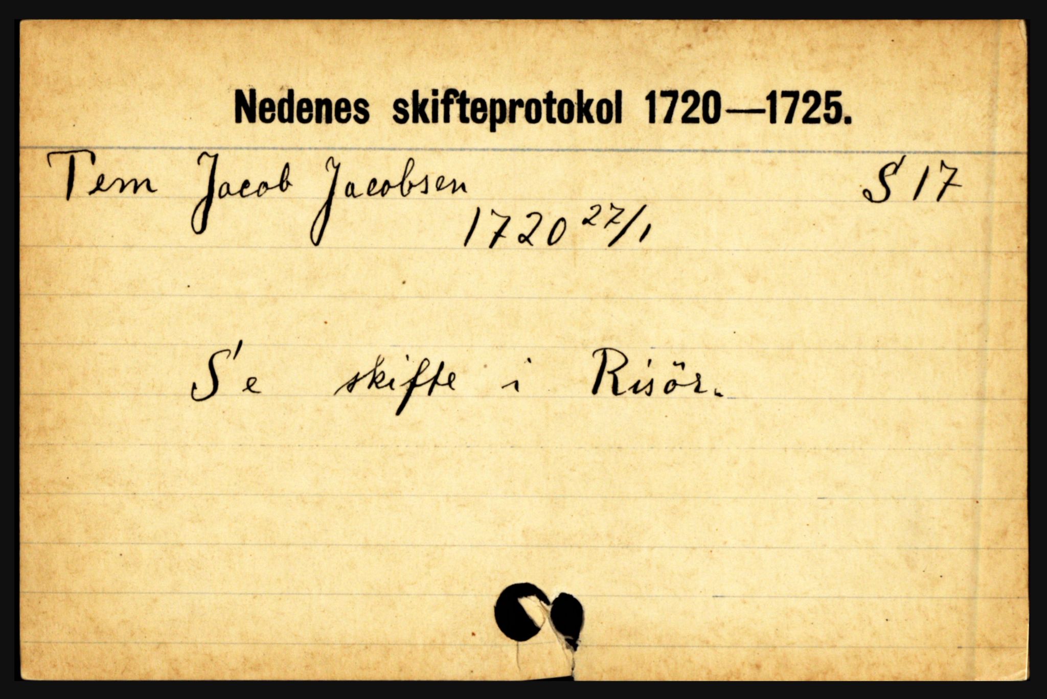 Nedenes sorenskriveri før 1824, AV/SAK-1221-0007/H, p. 29911