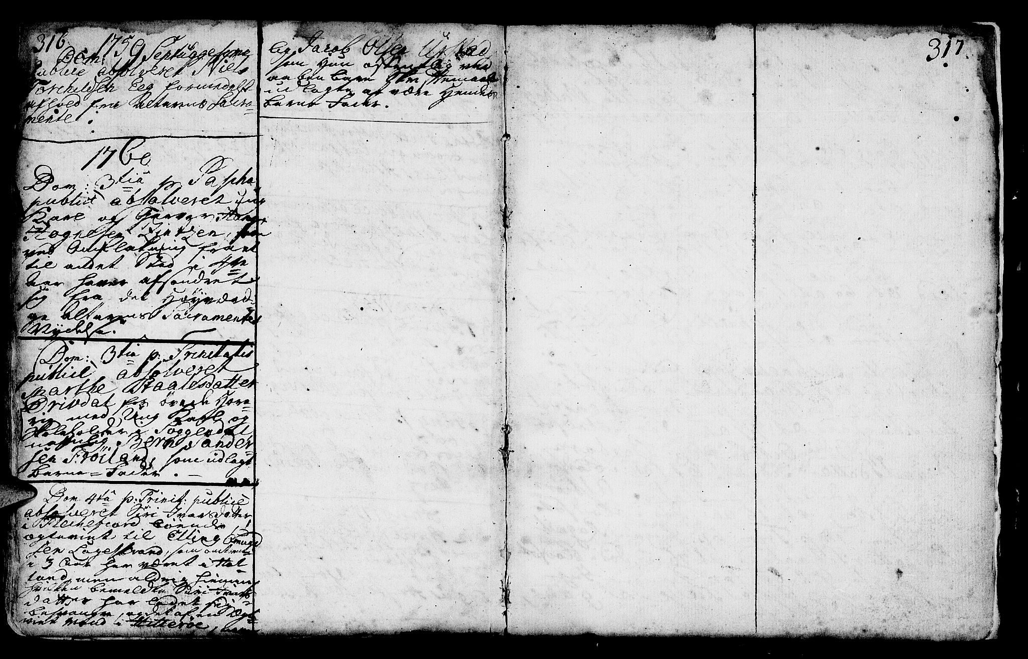 Lund sokneprestkontor, AV/SAST-A-101809/S06/L0002: Parish register (official) no. A 2, 1738-1760, p. 316-317