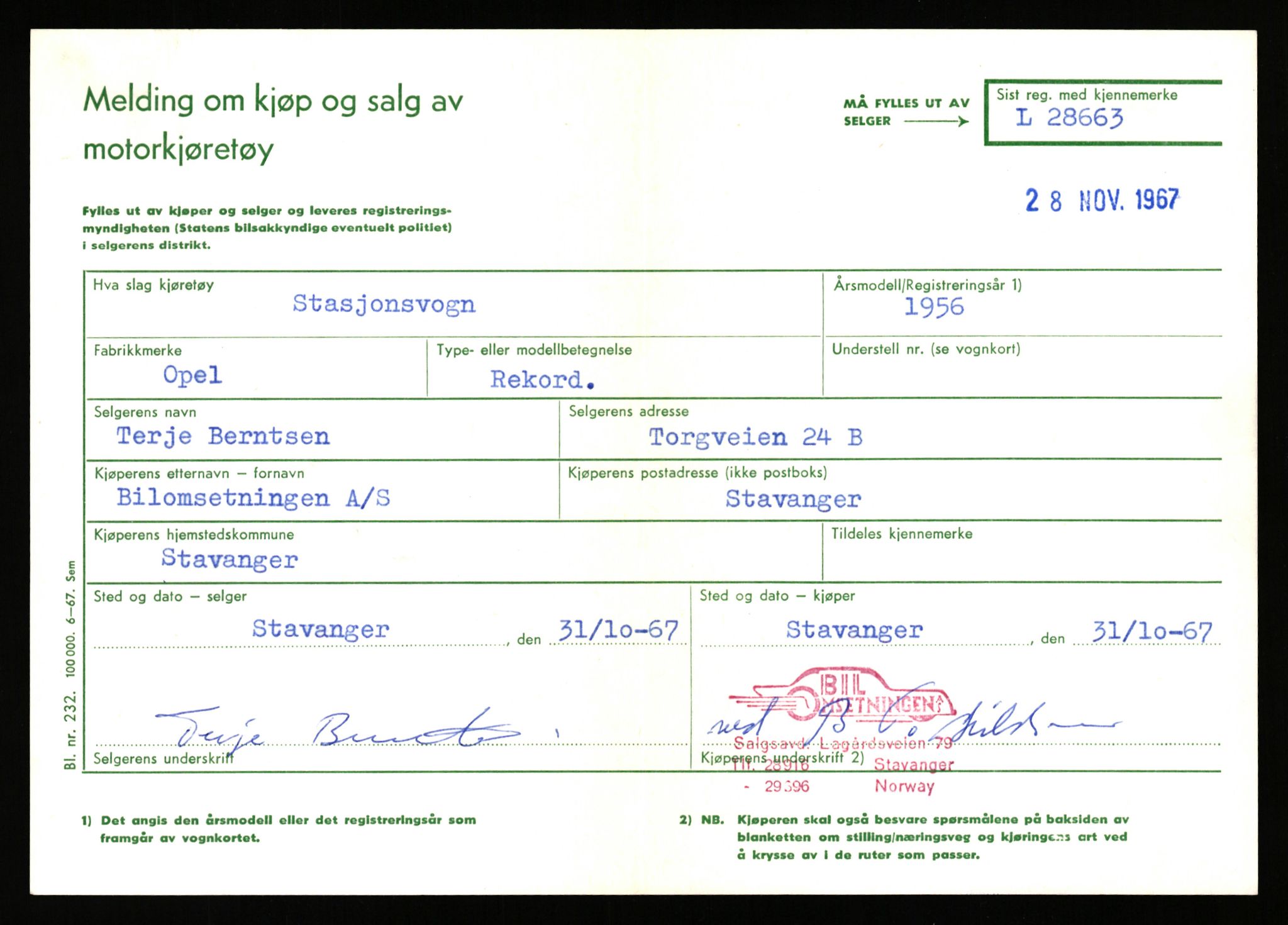 Stavanger trafikkstasjon, AV/SAST-A-101942/0/F/L0047: L-28400 - L-29099, 1930-1971, p. 783