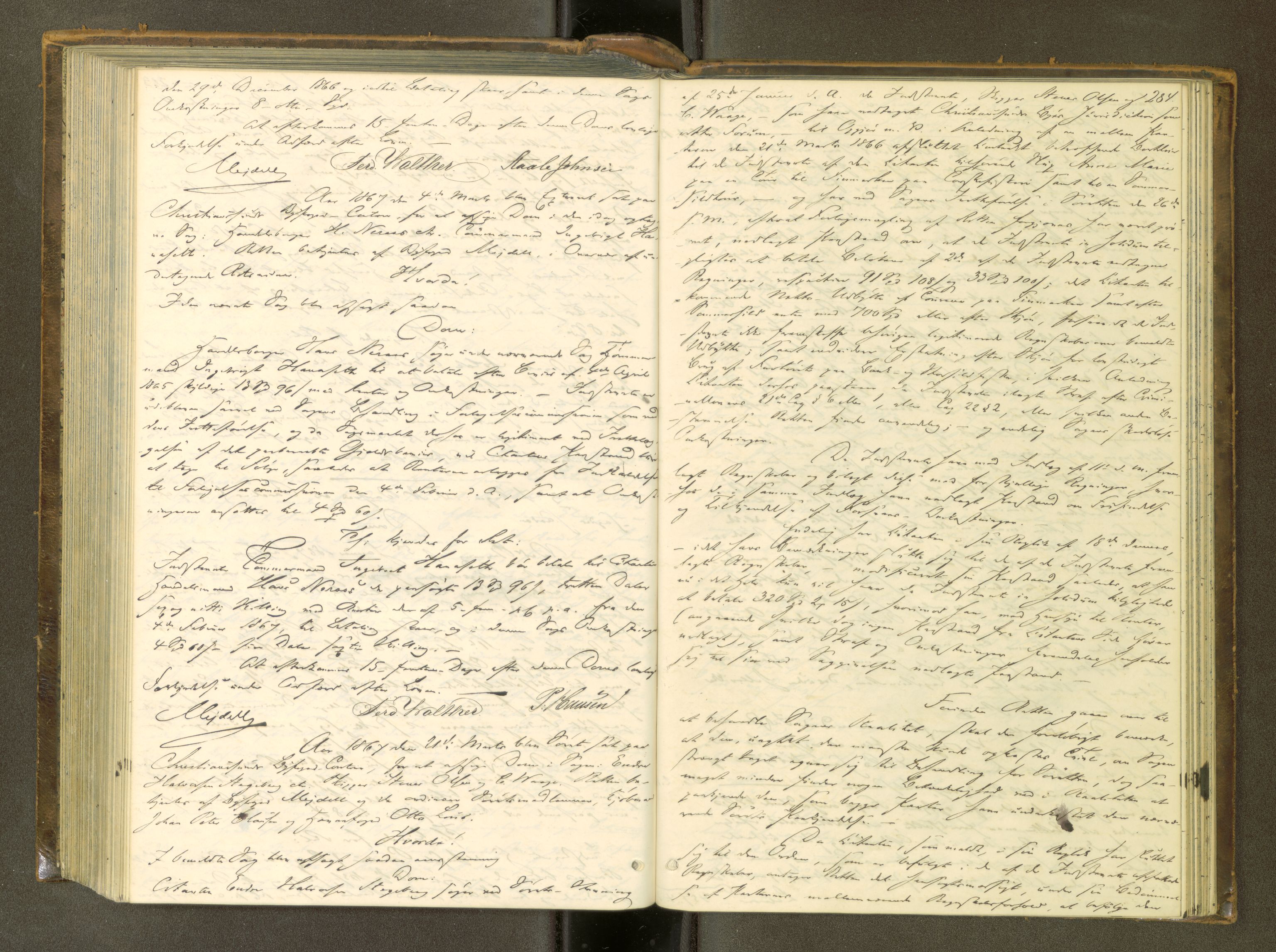 Kristiansund byfogd, AV/SAT-A-4587/A/04/L0003: Domprotokoll. Aut. 08.10.1861, 1861-1868, p. 283b-284a
