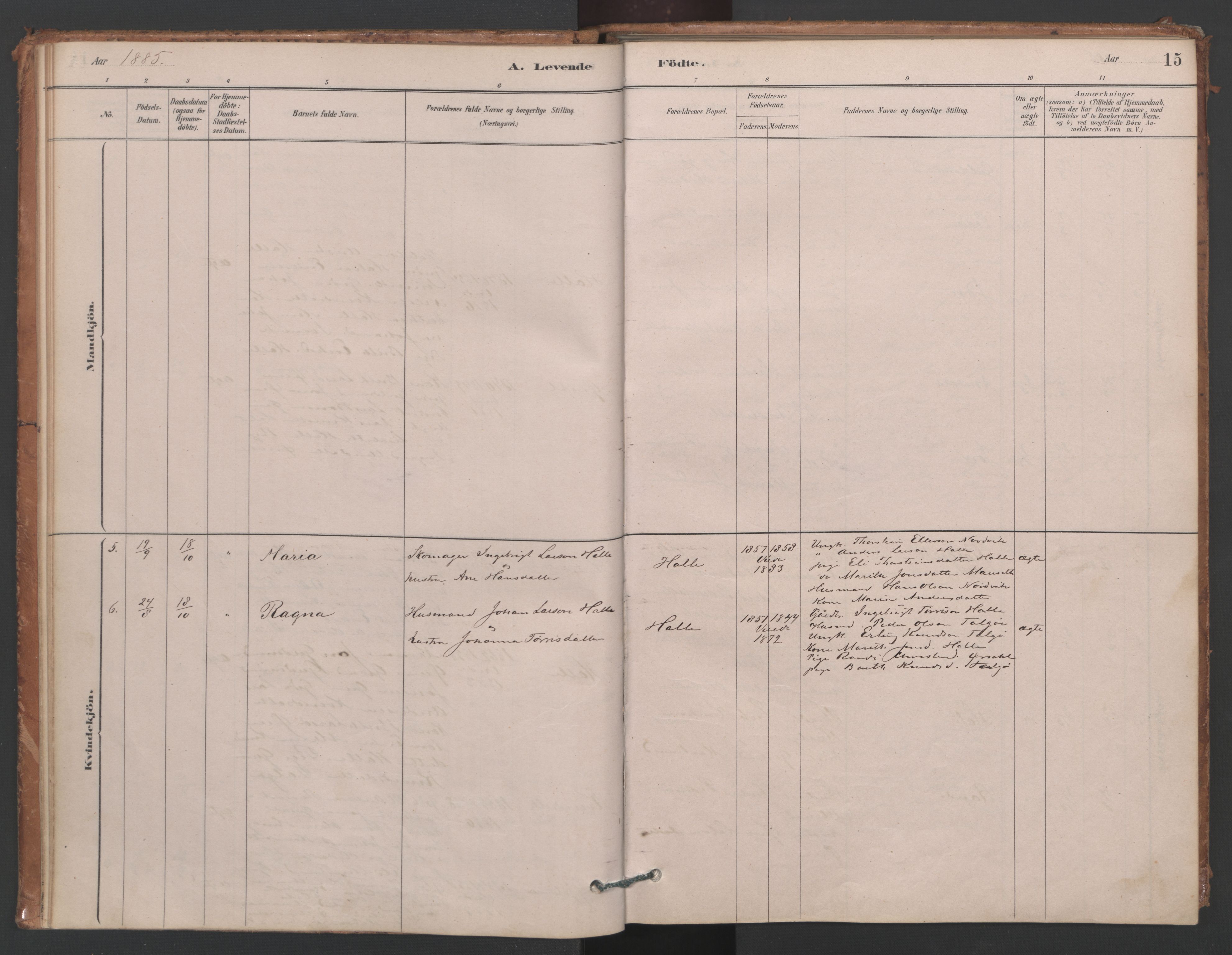 Ministerialprotokoller, klokkerbøker og fødselsregistre - Møre og Romsdal, AV/SAT-A-1454/593/L1034: Parish register (official) no. 593A01, 1879-1911, p. 15