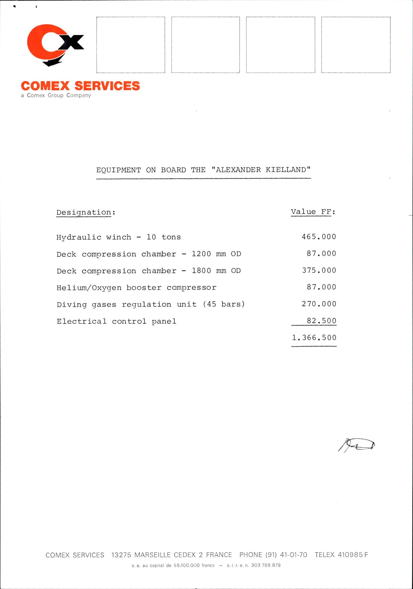 Pa 1503 - Stavanger Drilling AS, AV/SAST-A-101906/2/E/Eb/Eba/L0017: Alexander L. Kielland repair, 1980-1982