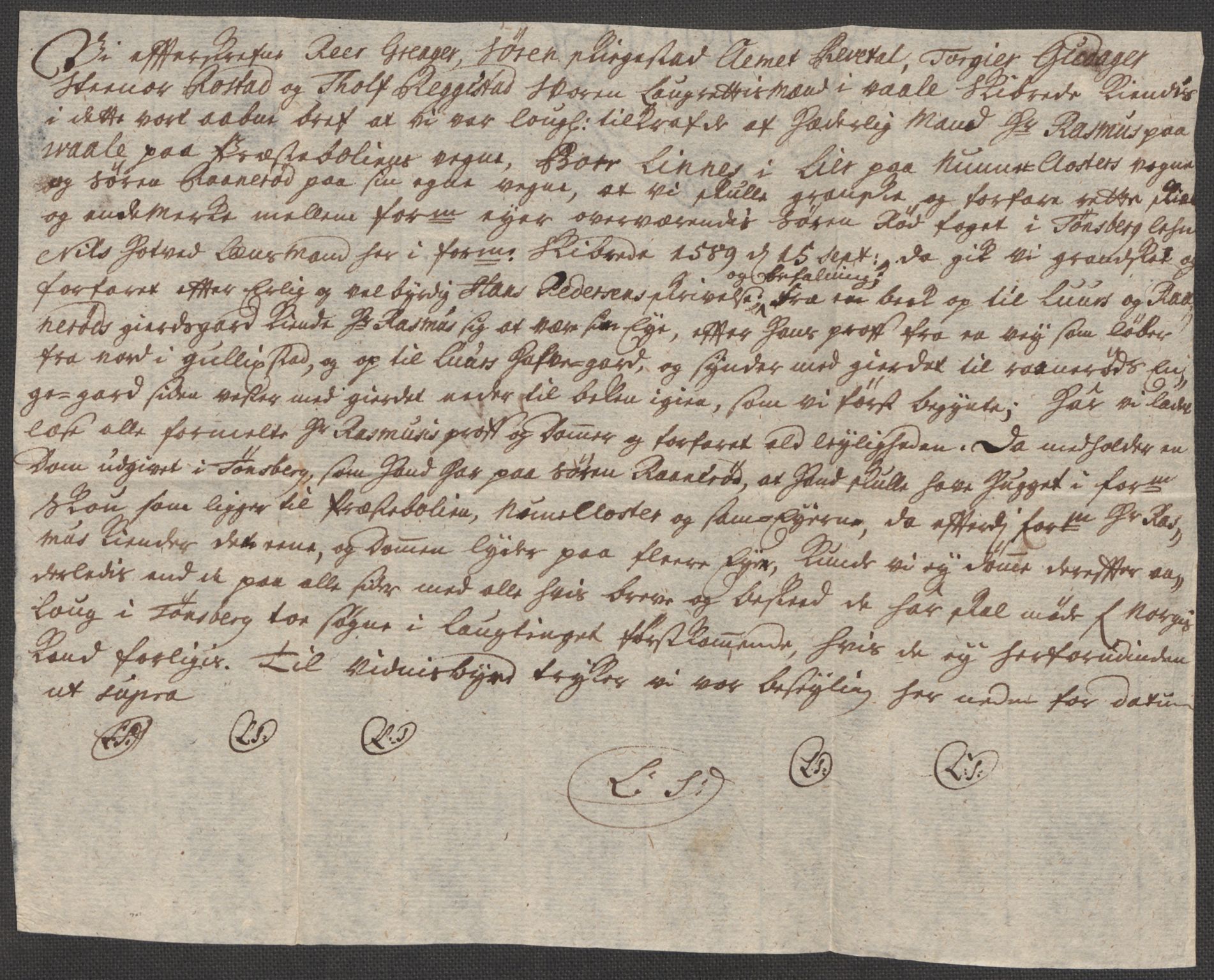 Riksarkivets diplomsamling, AV/RA-EA-5965/F15/L0021: Prestearkiv - Vestfold, 1573-1858, p. 92