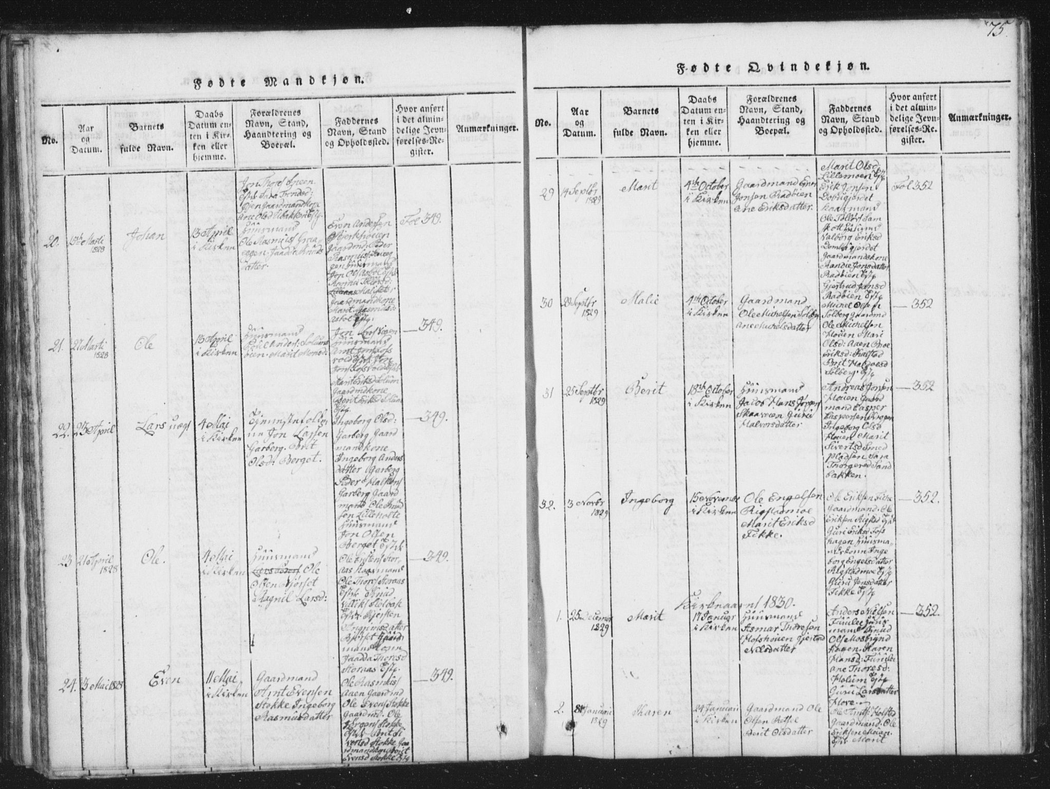 Ministerialprotokoller, klokkerbøker og fødselsregistre - Sør-Trøndelag, SAT/A-1456/672/L0862: Parish register (copy) no. 672C01, 1816-1831, p. 75