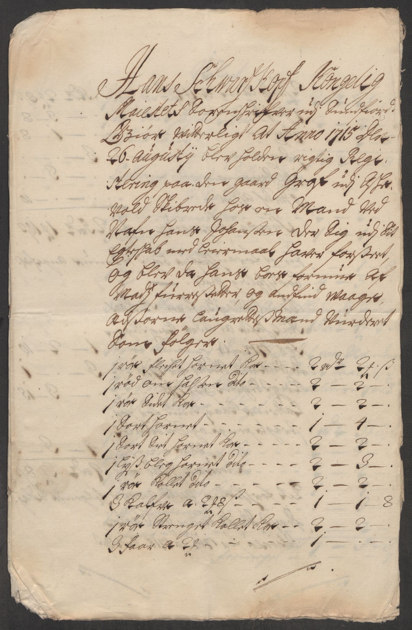 Rentekammeret inntil 1814, Reviderte regnskaper, Fogderegnskap, AV/RA-EA-4092/R53/L3439: Fogderegnskap Sunn- og Nordfjord, 1715, p. 392