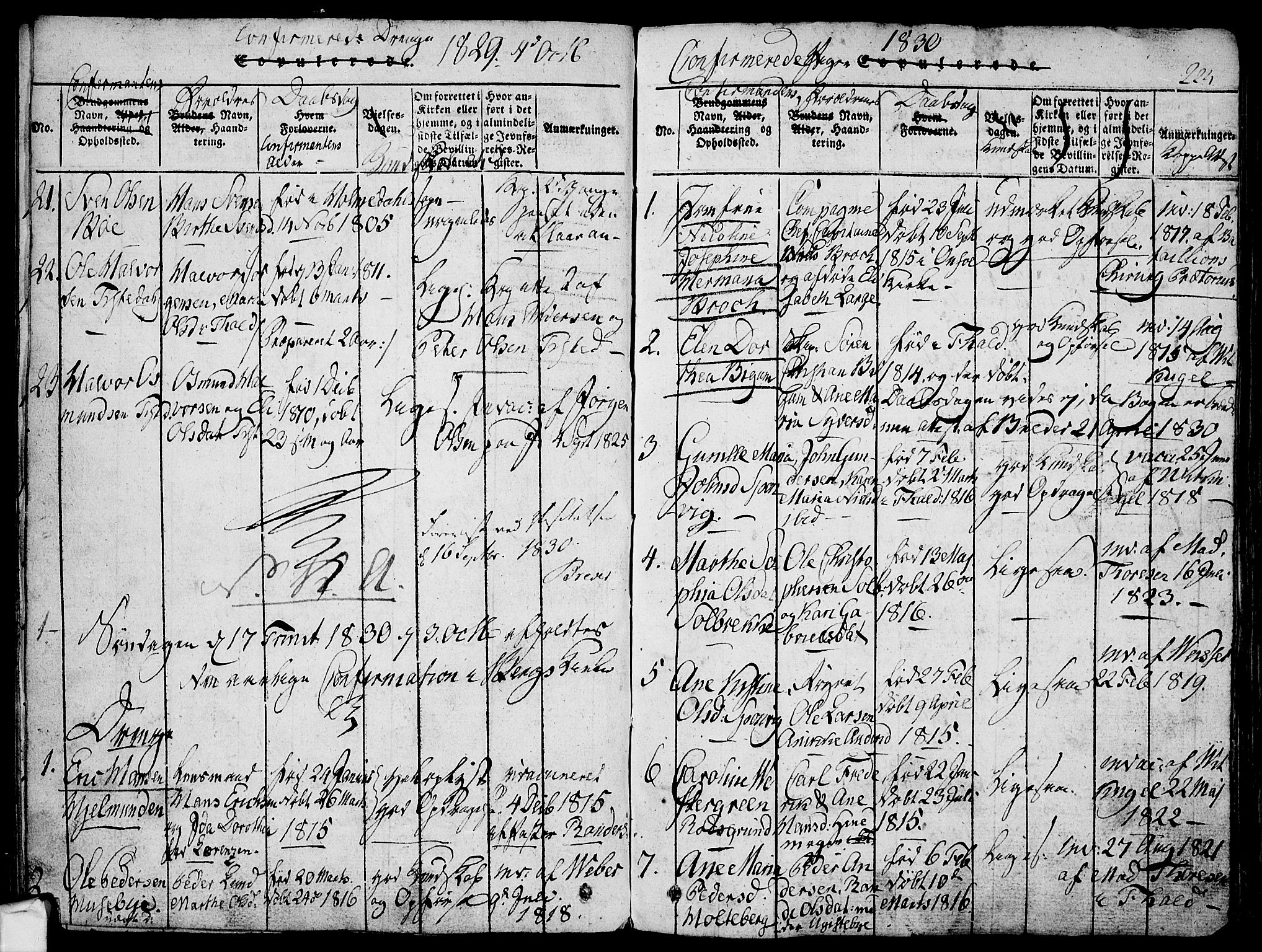 Berg prestekontor Kirkebøker, AV/SAO-A-10902/F/Fa/L0002: Parish register (official) no. I 2, 1815-1831, p. 224