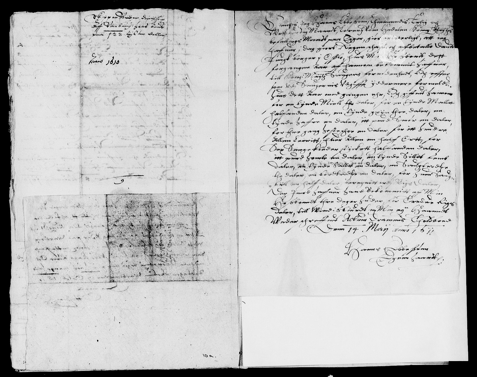 Rentekammeret inntil 1814, Reviderte regnskaper, Lensregnskaper, AV/RA-EA-5023/R/Rb/Rbm/L0001: Eiker len, 1607-1618