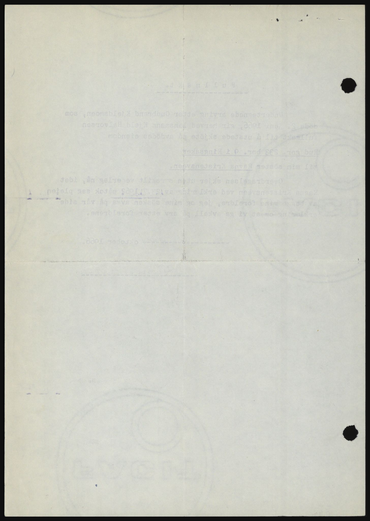 Nord-Hedmark sorenskriveri, SAH/TING-012/H/Hc/L0024: Mortgage book no. 24, 1966-1966, Diary no: : 5048/1966